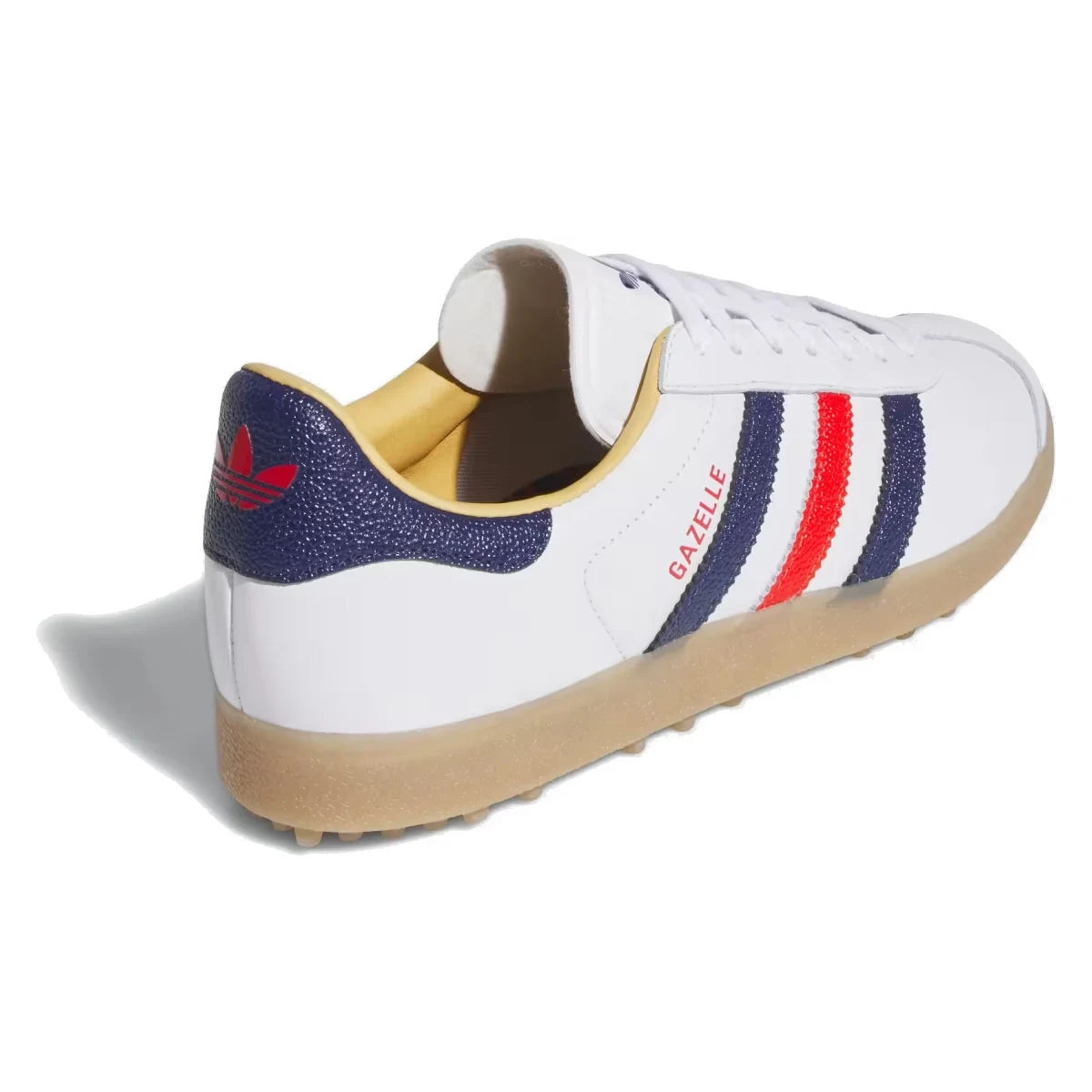 adidas Gazelle Leather Spikeless Golf White Dark Blue Red