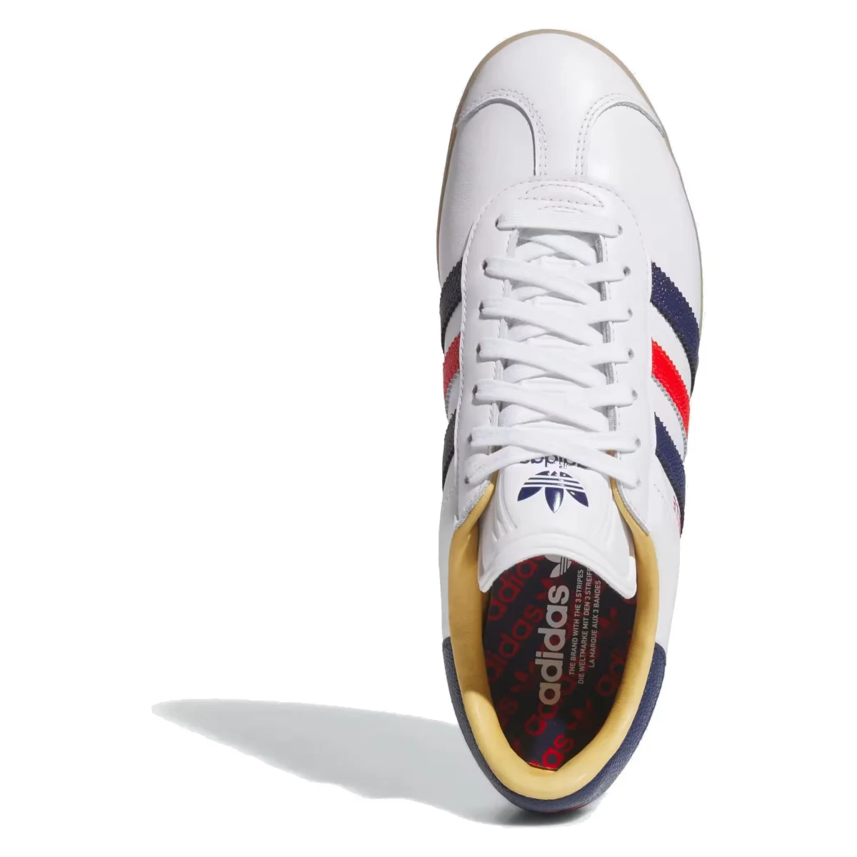 adidas Gazelle Leather Spikeless Golf White Dark Blue Red