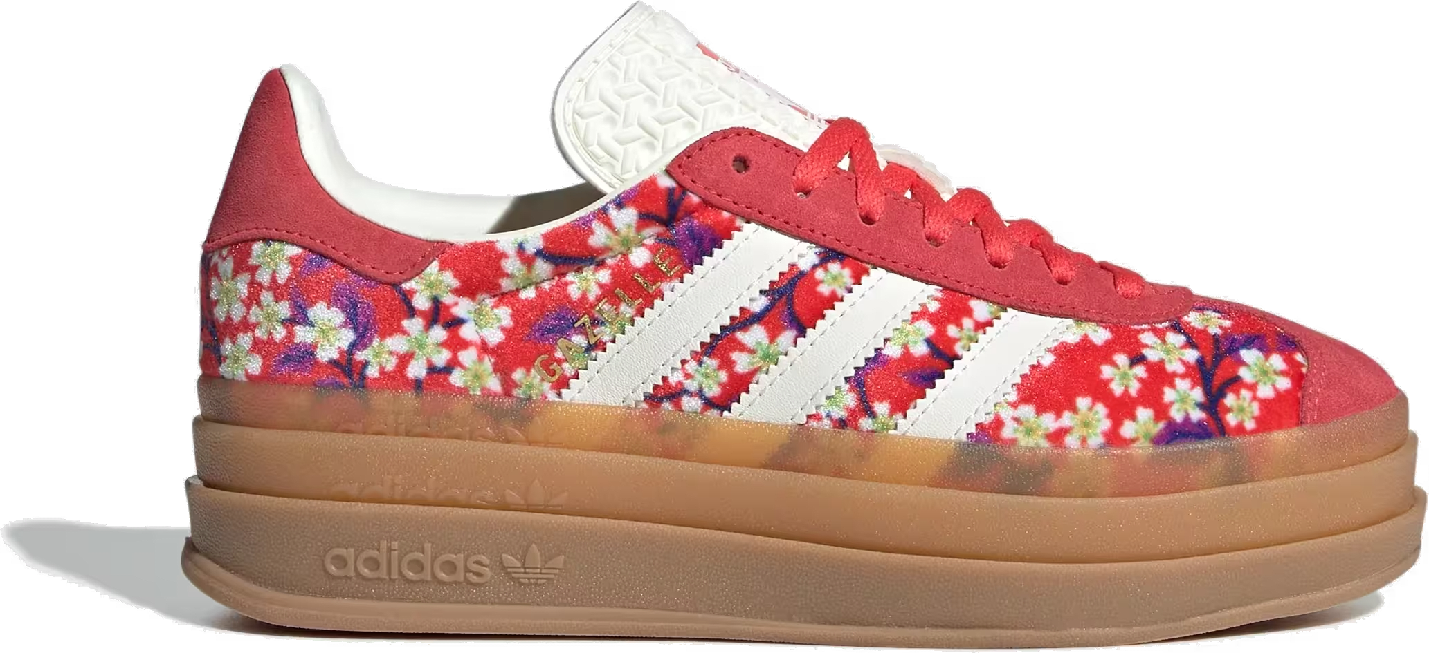 adidas Gazelle Bold GS "Liberty London Floral Semi Lucid Red"