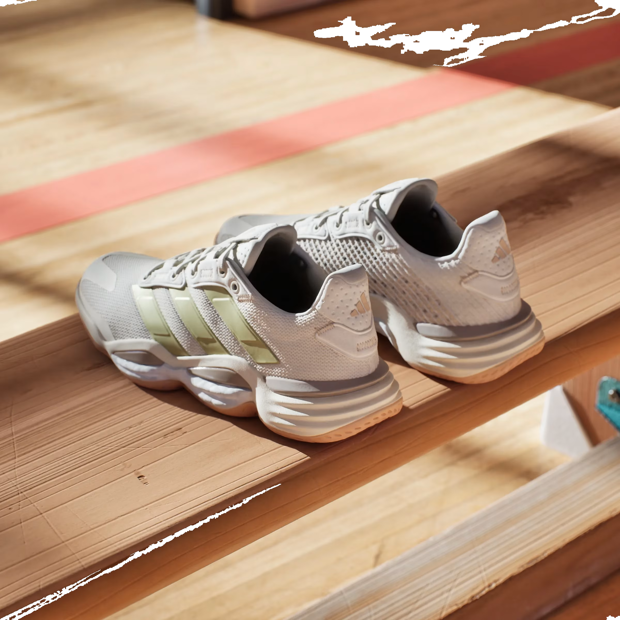 adidas Stabil 16 Indoor Off White Gold Metallic Crystal Sand (Women's)