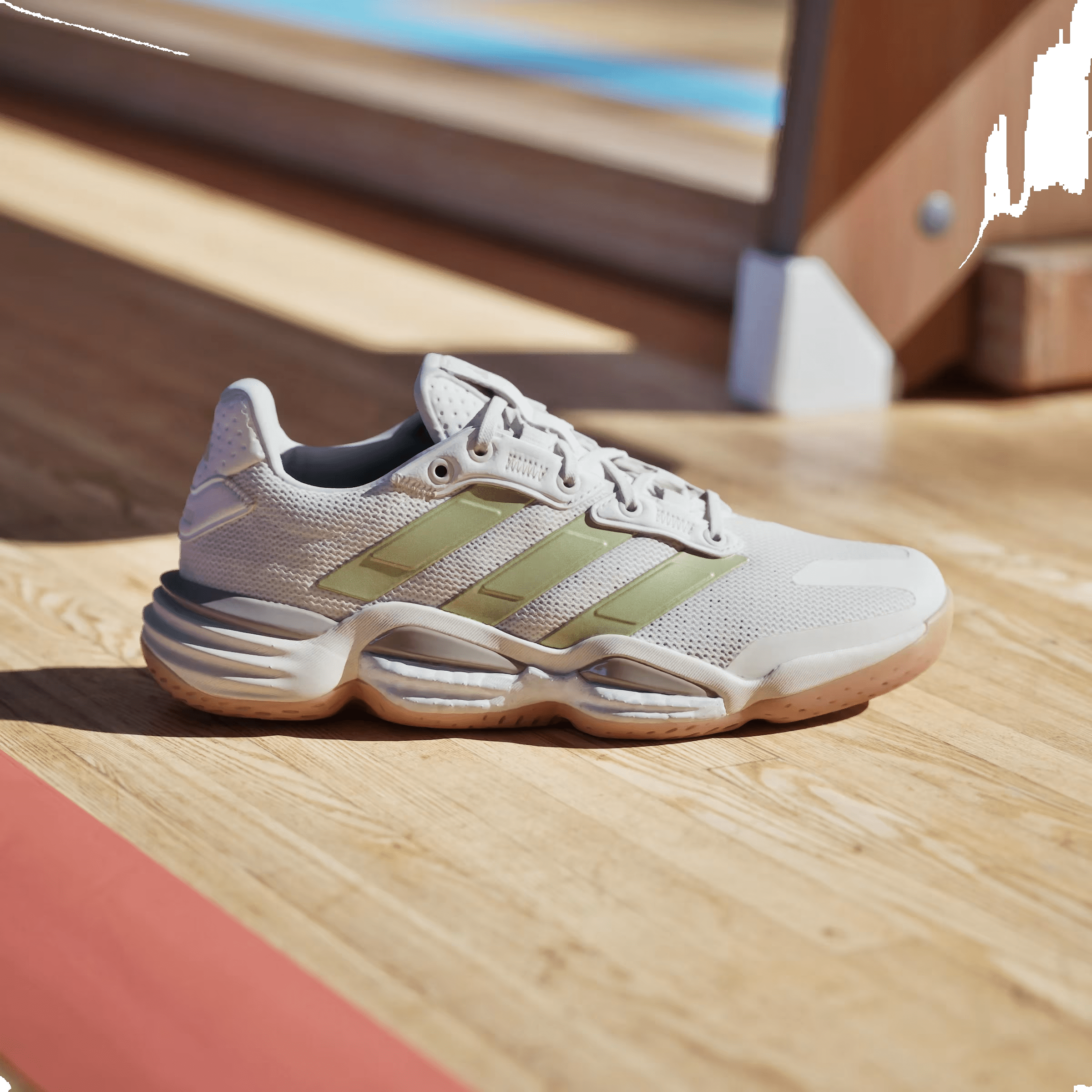 adidas Stabil 16 Indoor Off White Gold Metallic Crystal Sand (Women's)