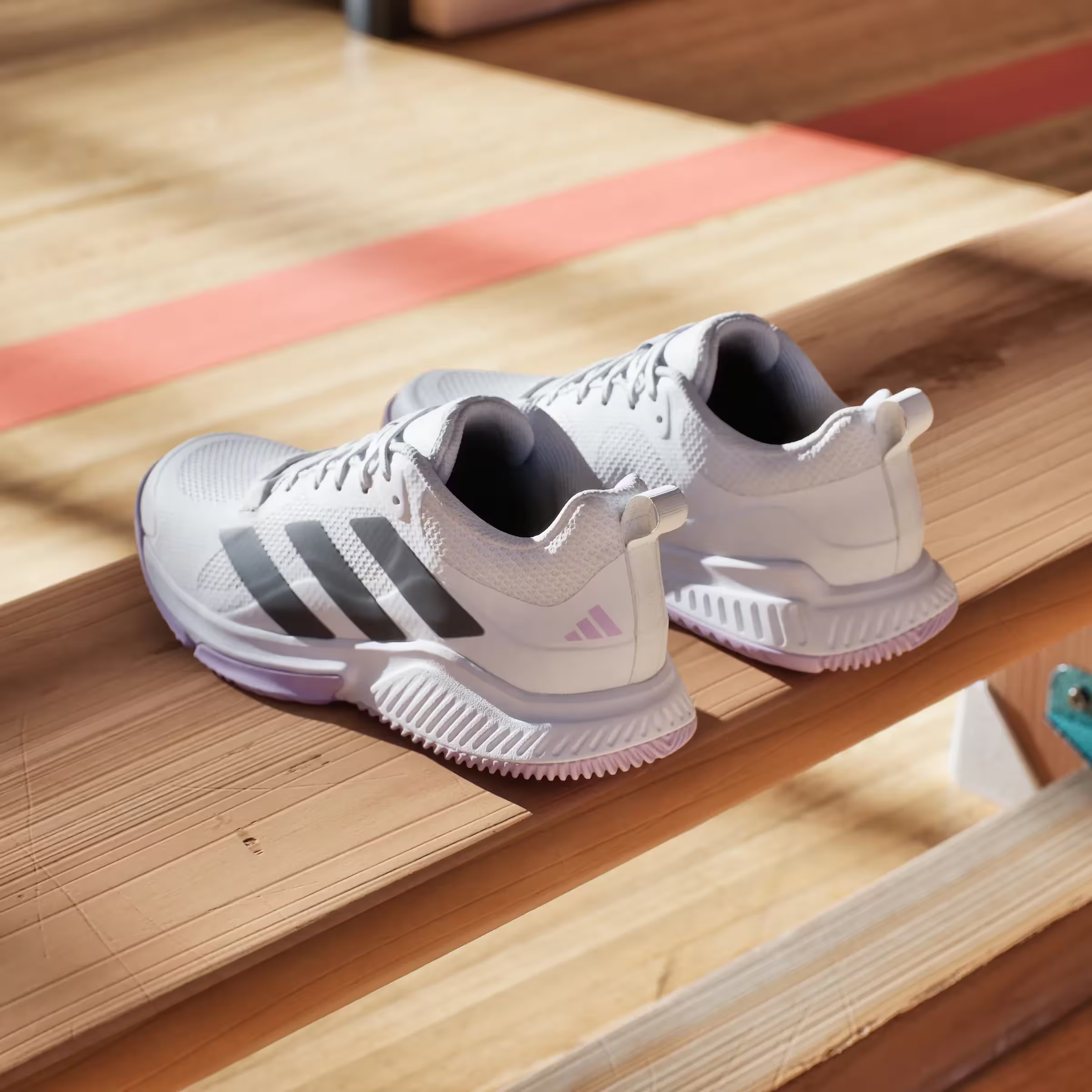 adidas Court Team Bounce 2.0 Cloud White Core Black Powder Plum (Women's)