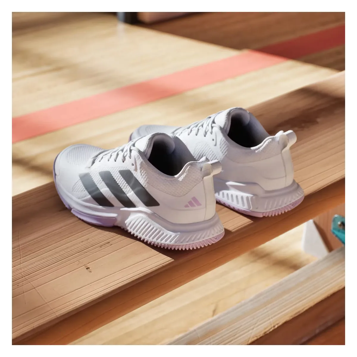 adidas Court Team Bounce 2.0 Cloud White Core Black Powder Plum (Women's)