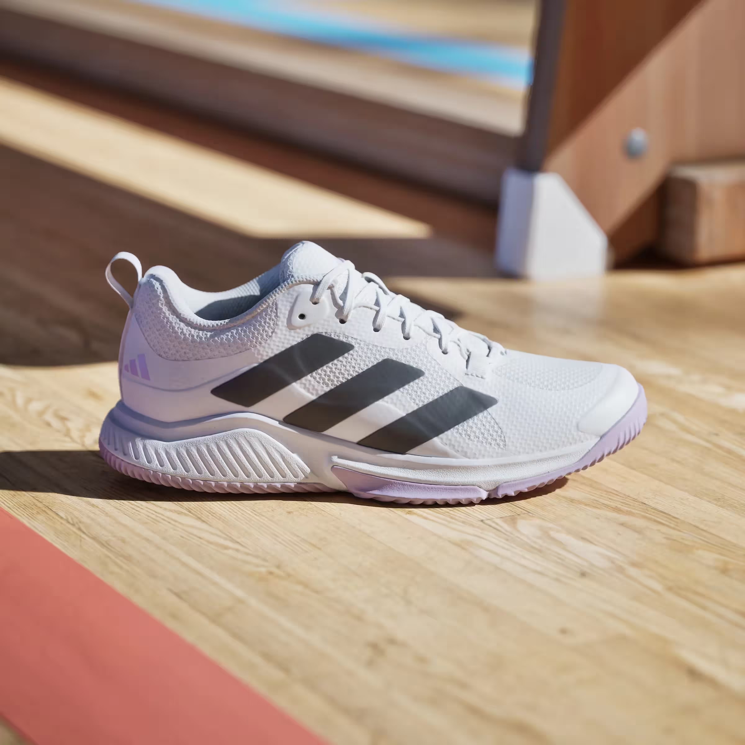 adidas Court Team Bounce 2.0 Cloud White Core Black Powder Plum (Women's)