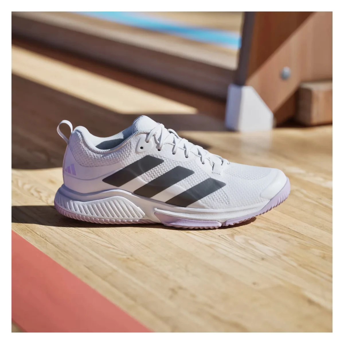 adidas Court Team Bounce 2.0 Cloud White Core Black Powder Plum (Women's)