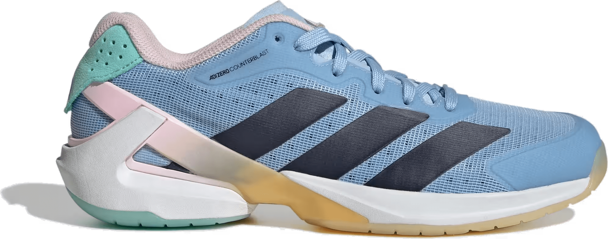 adidas Adizero Counterblast Indoor Glow Blue Shadow Navy Clear Pink (Women's)