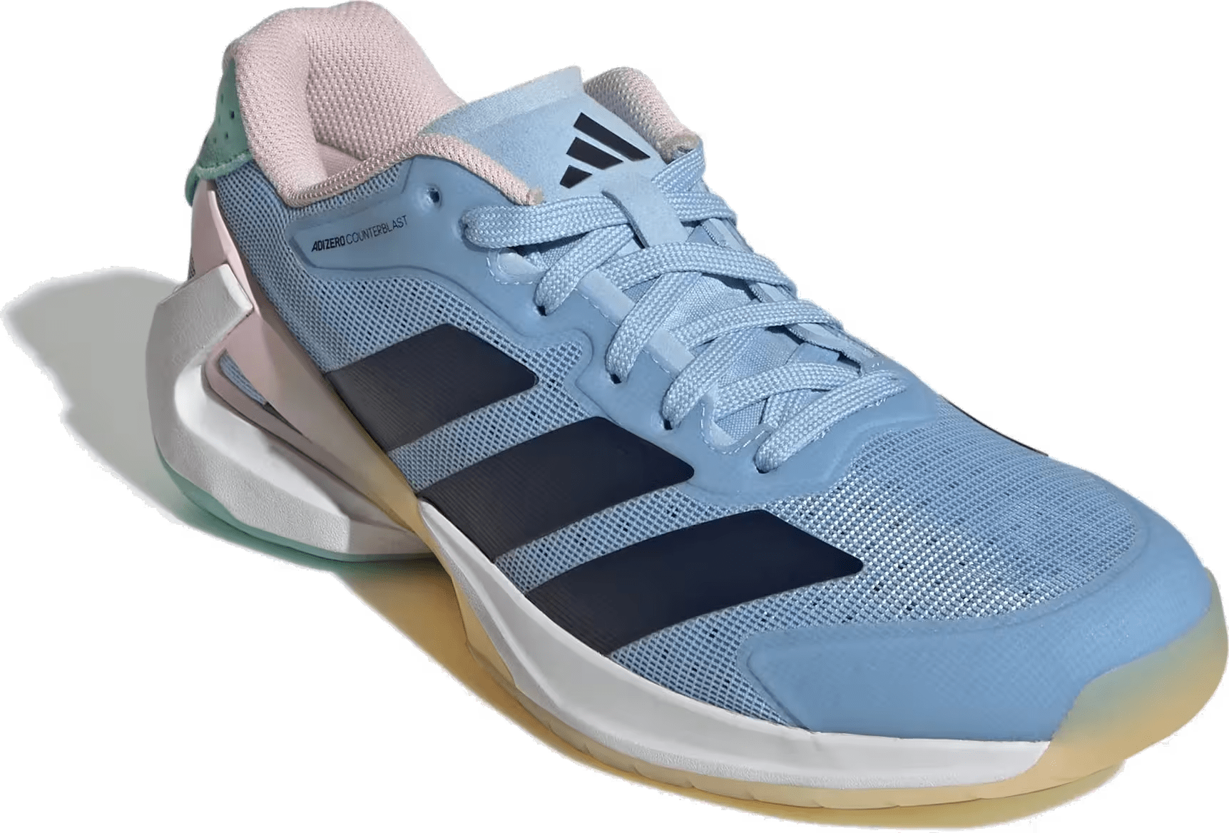 adidas Adizero Counterblast Indoor Glow Blue Shadow Navy Clear Pink (Women's)
