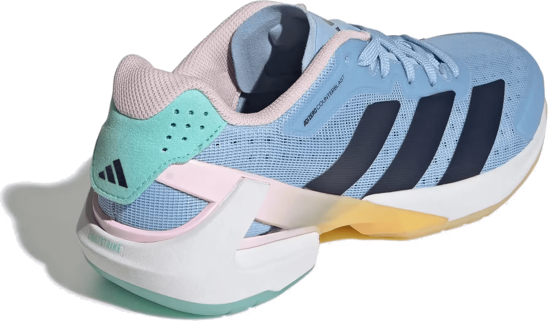 adidas Adizero Counterblast Indoor Glow Blue Shadow Navy Clear Pink (Women's)