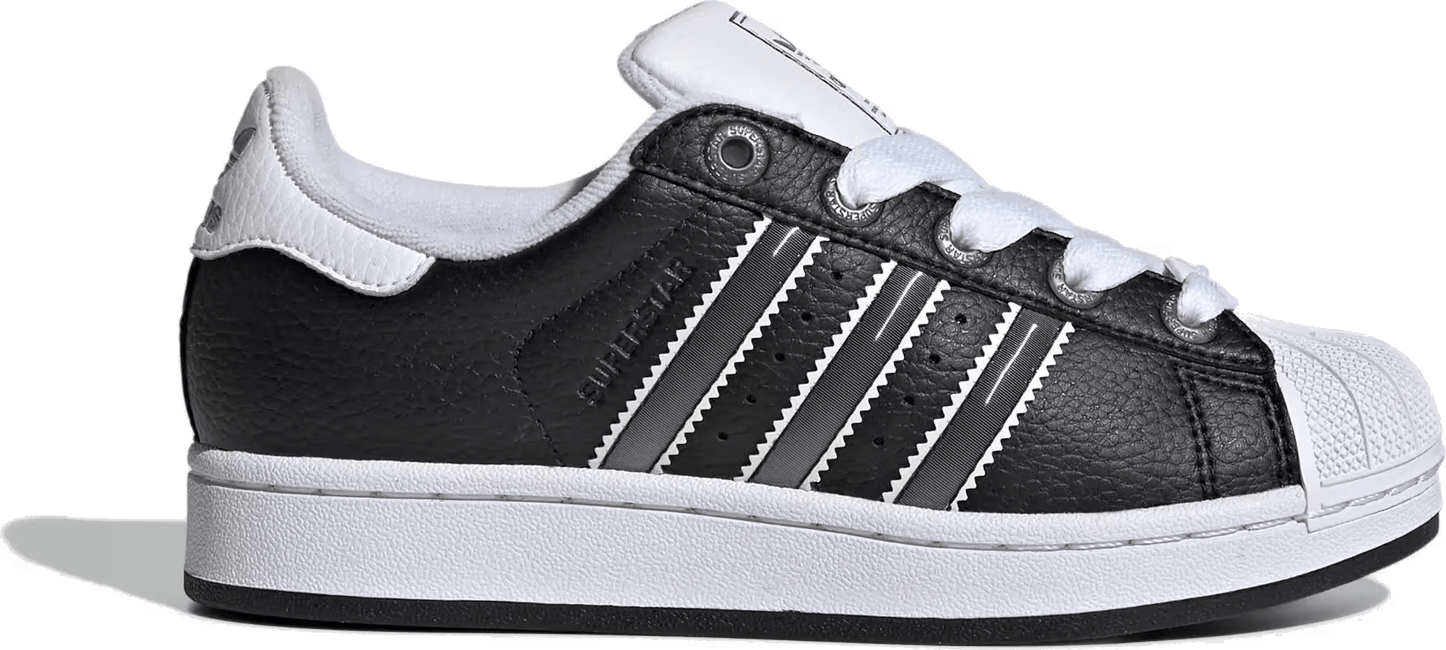 adidas Superstar II Core Black Matte Silver Cloud White (GS)