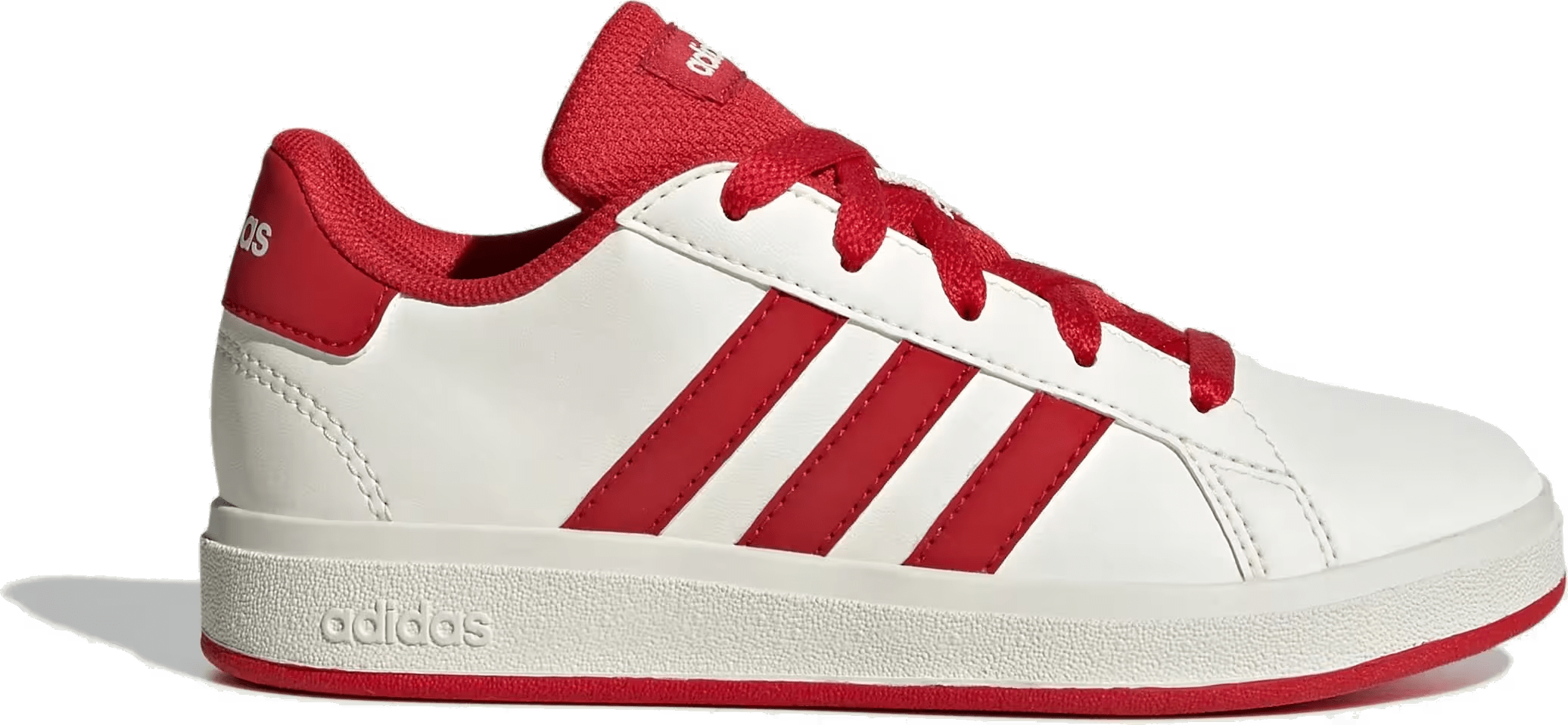 adidas Grand Court Lifestyle Off White Collegiate Red Core Black (GS)