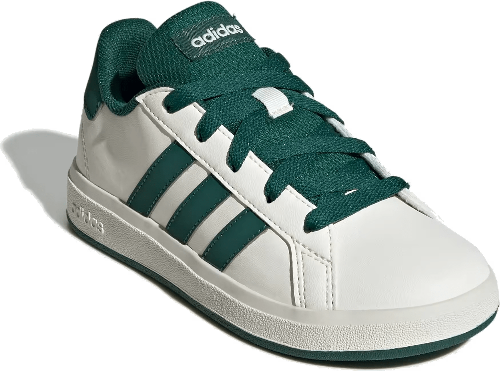 adidas Grand Court Lifestyle Off White Collegiate Green Core Black (GS)