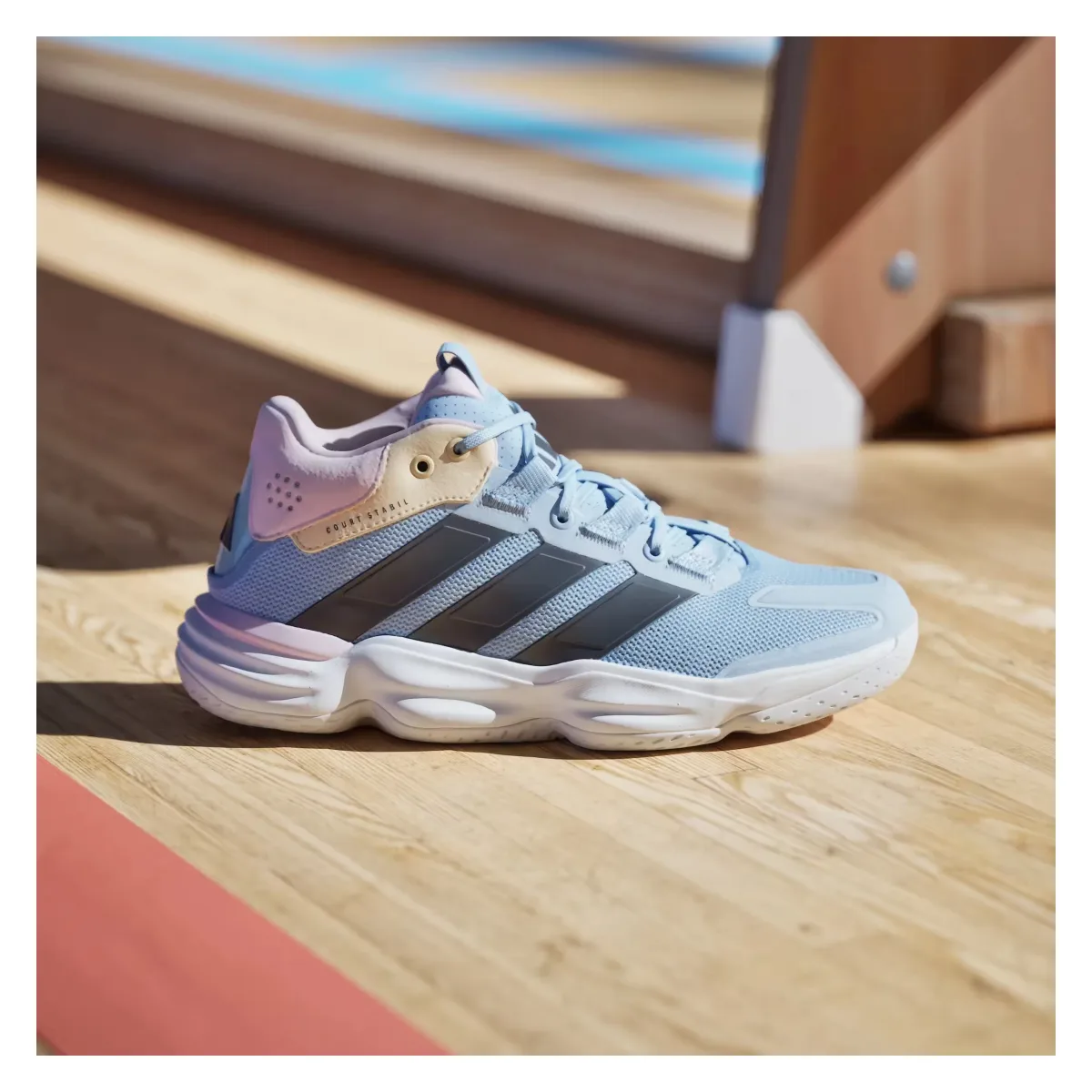 adidas Court Stabil Indoor White Bright Royal (Women's)