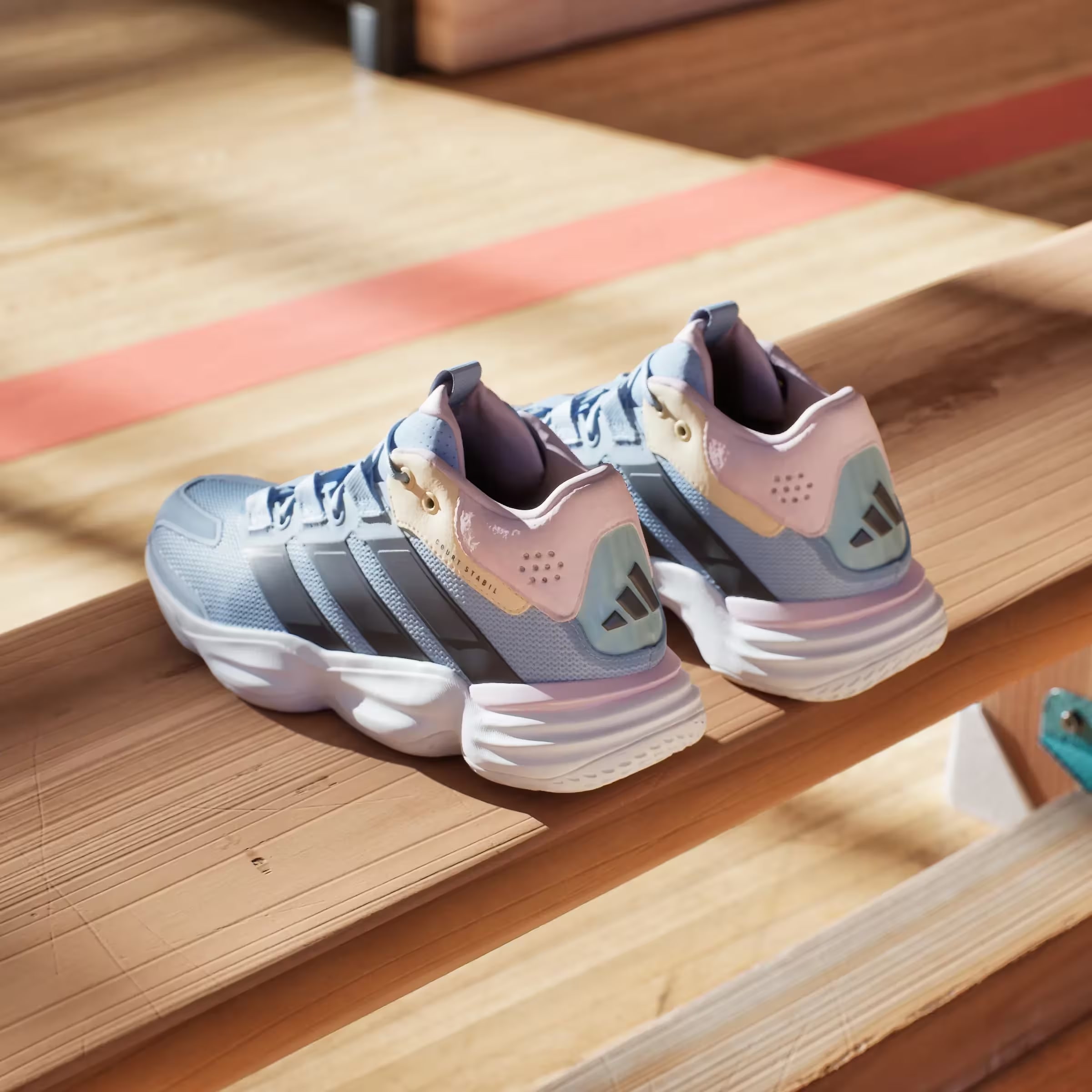 adidas Court Stabil Indoor White Bright Royal (Women's)