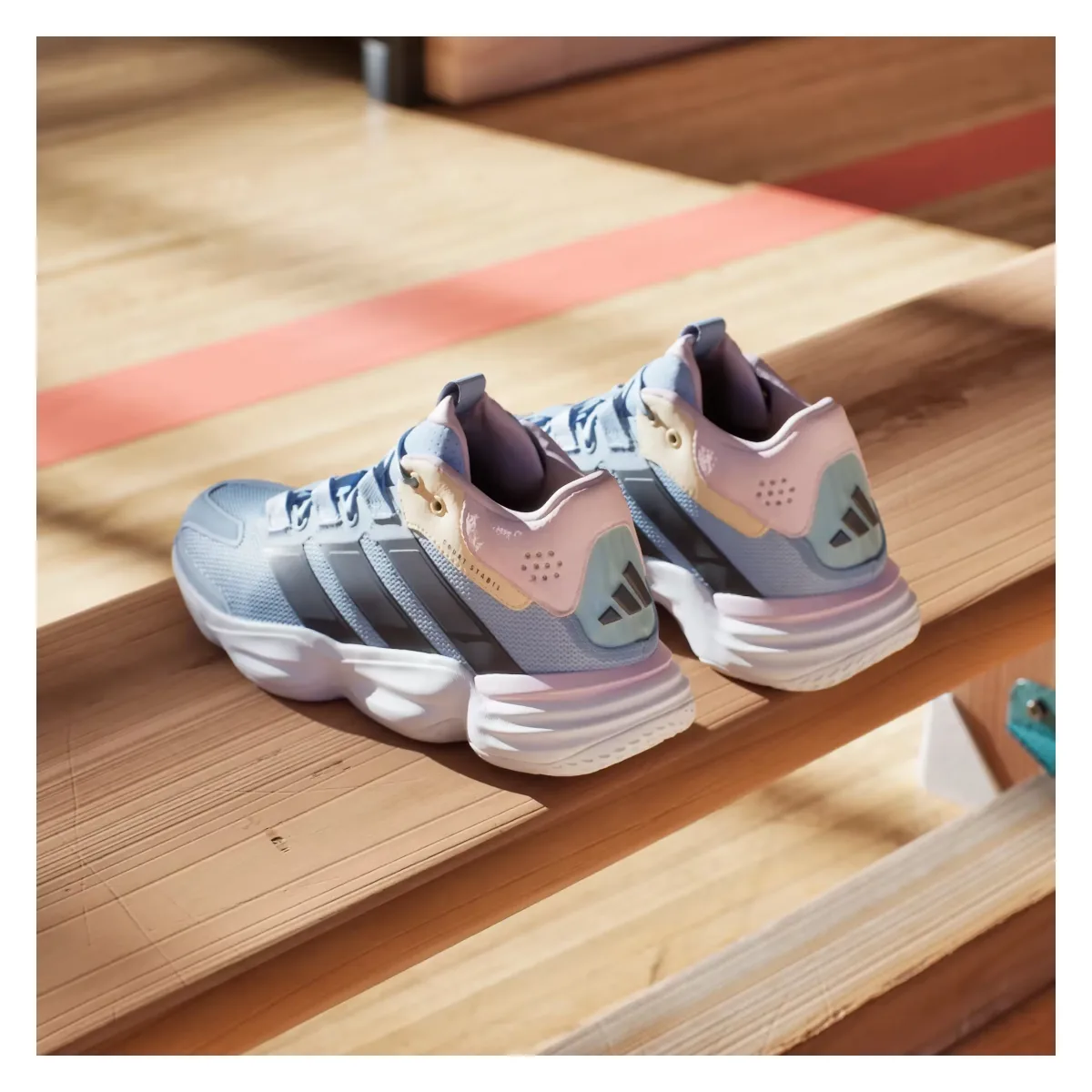 adidas Court Stabil Indoor White Bright Royal (Women's)