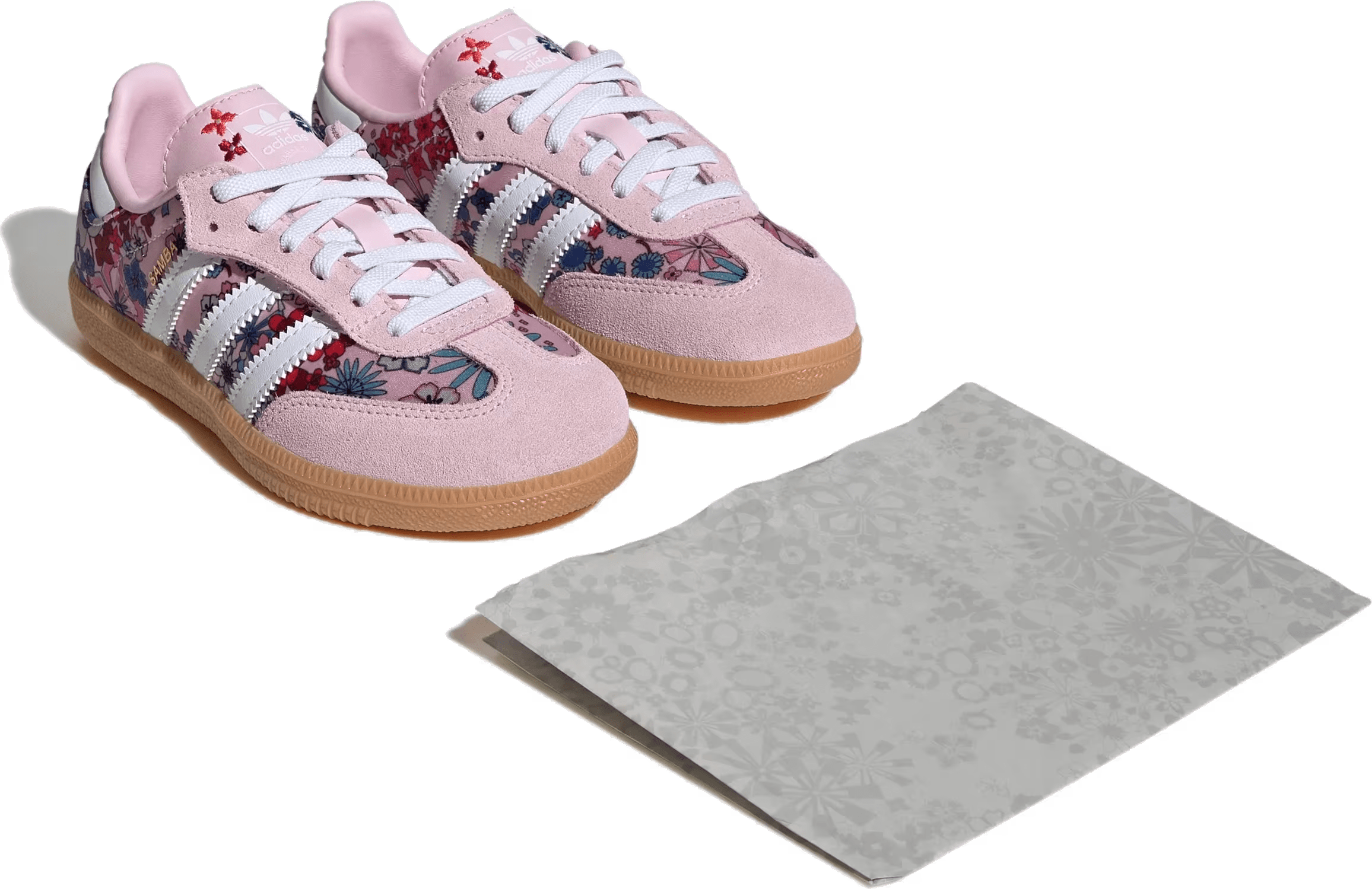Liberty London x Adidas Samba OG PS Closure Elastic Laces "Clear Pink"