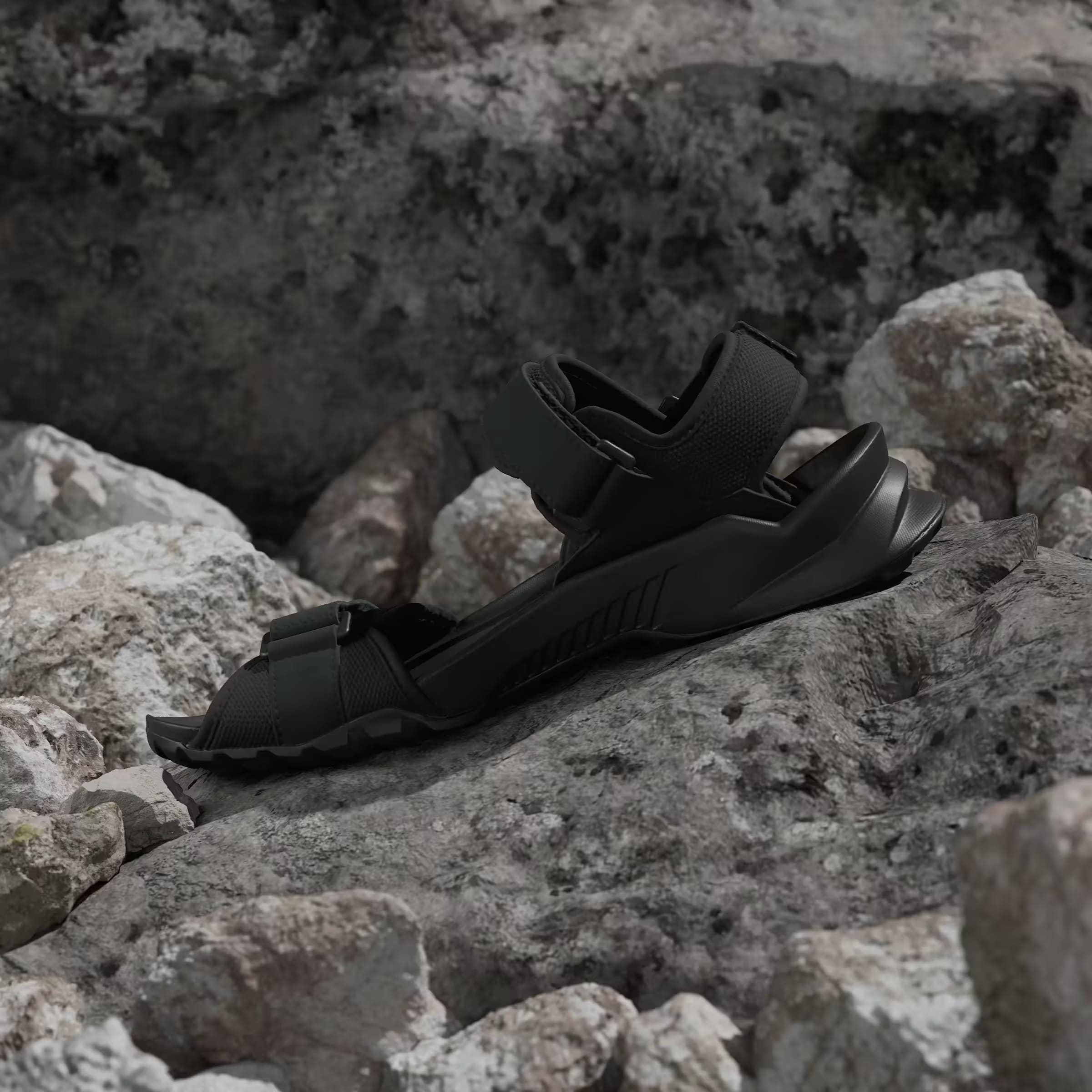 adidas Terrex Hydroterra Sandals Core Black Grey Four