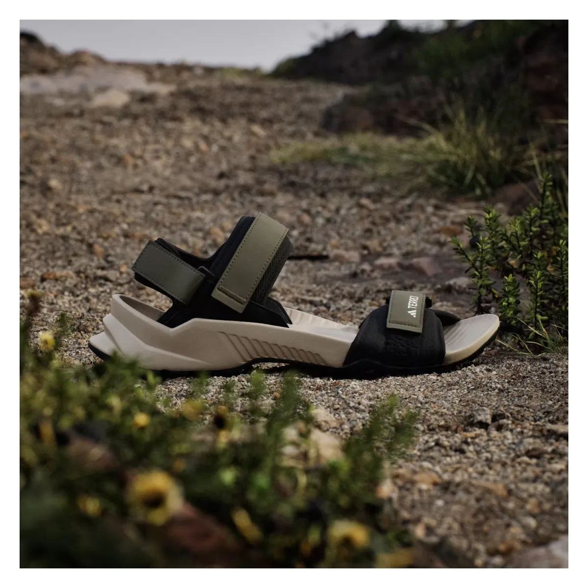 adidas Terrex Hydroterra Sandals Olive Strata Core Black Wonder Beige