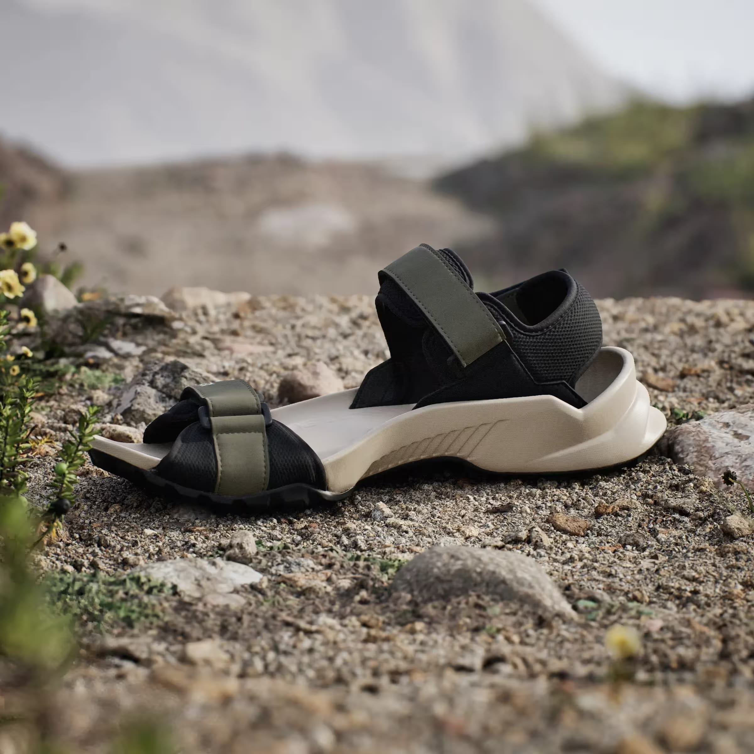 adidas Terrex Hydroterra Sandals Olive Strata Core Black Wonder Beige