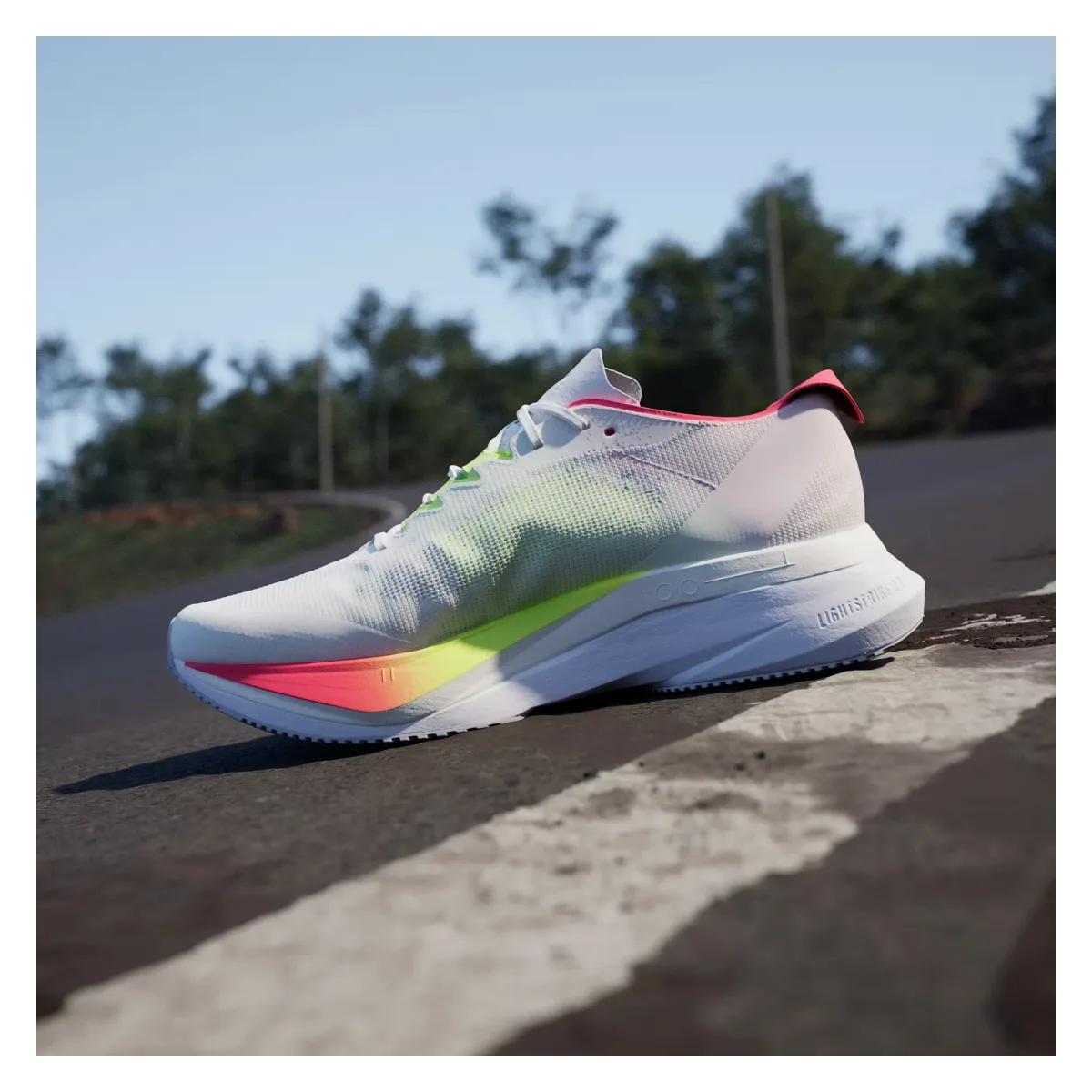 adidas Adizero Boston 12 Cloud White Core Black Lucid Red