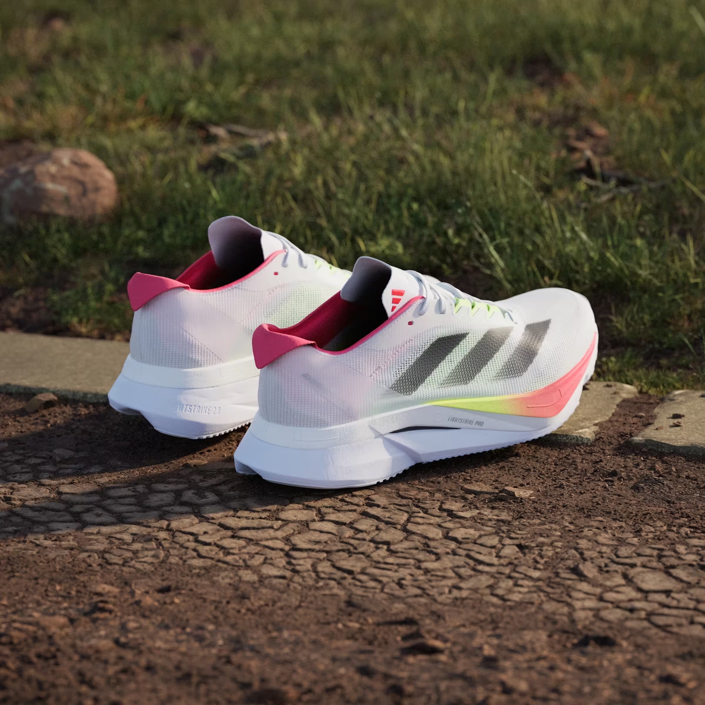 adidas Adizero Boston 12 Cloud White Core Black Lucid Red