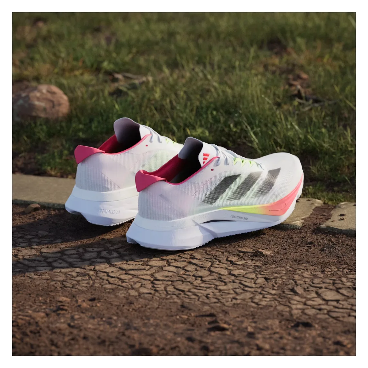 adidas Adizero Boston 12 Cloud White Core Black Lucid Red