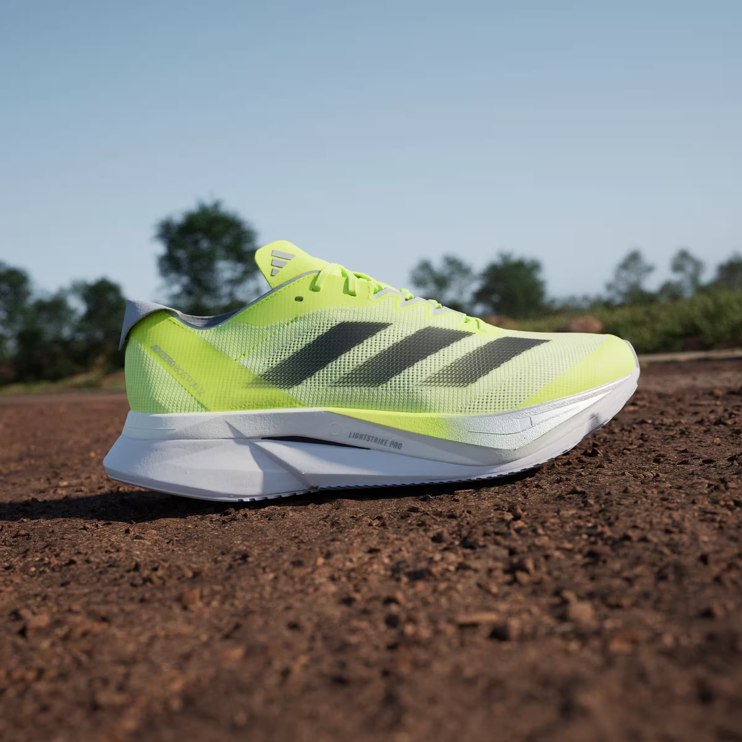 adidas Adizero Boston 12 Lucid Lemon Core Black Silver Metallic