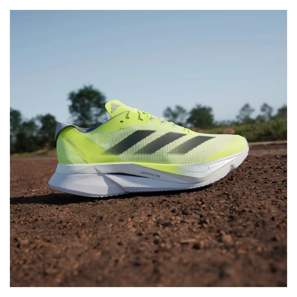 adidas Adizero Boston 12 Lucid Lemon Core Black Silver Metallic