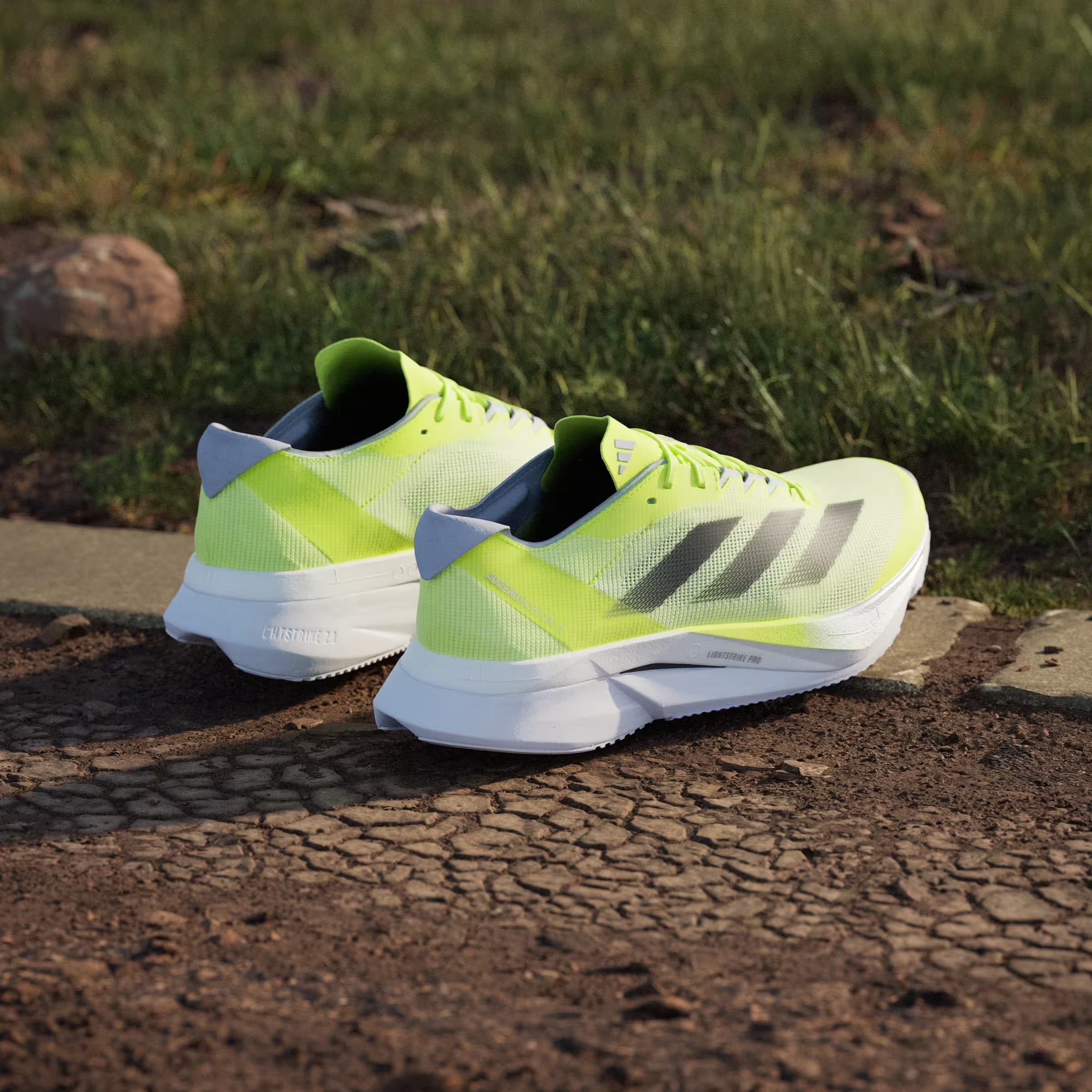 adidas Adizero Boston 12 Lucid Lemon Core Black Silver Metallic