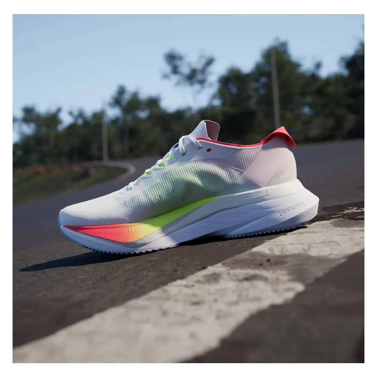 adidas Adizero Boston 12 Cloud White Core Black Lucid Red (Women's)