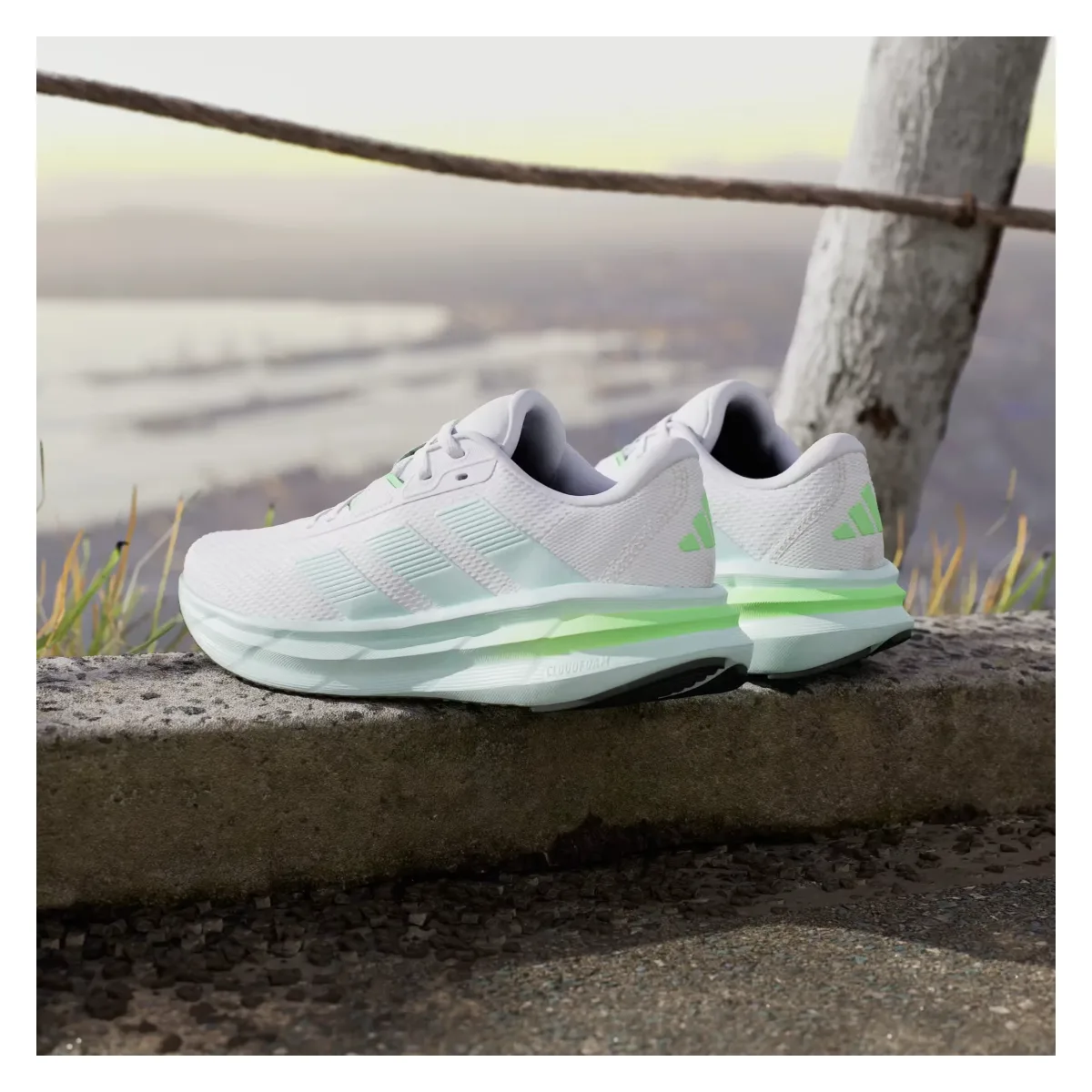 adidas Galaxy 7 Cloud White Halo Mint Lime Burst (Women's)
