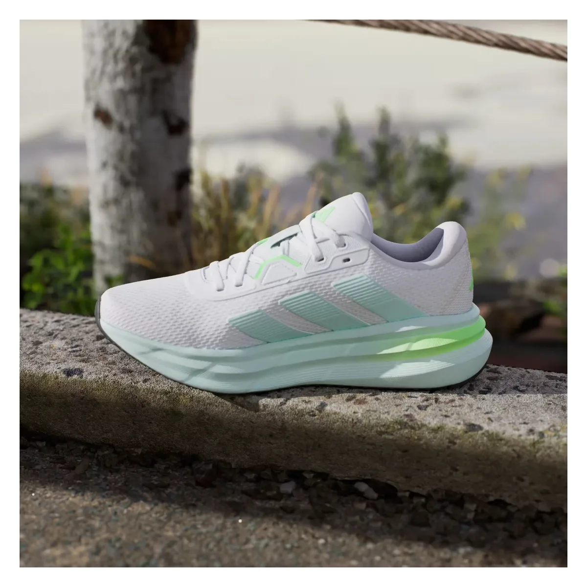 adidas Galaxy 7 Cloud White Halo Mint Lime Burst (Women's)