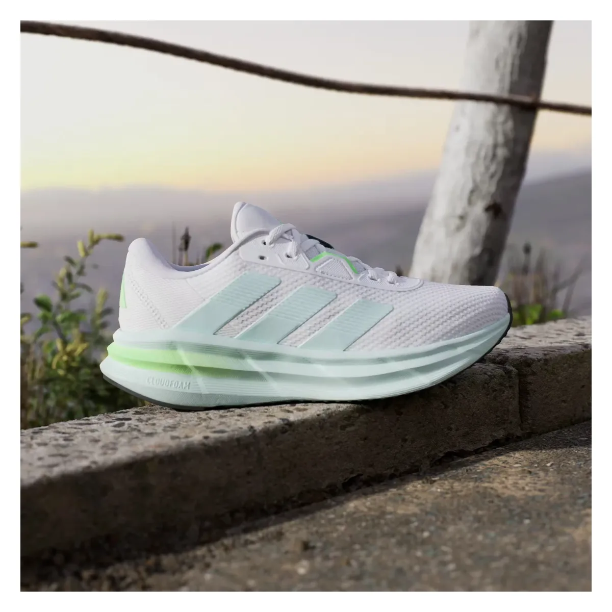adidas Galaxy 7 Cloud White Halo Mint Lime Burst (Women's)