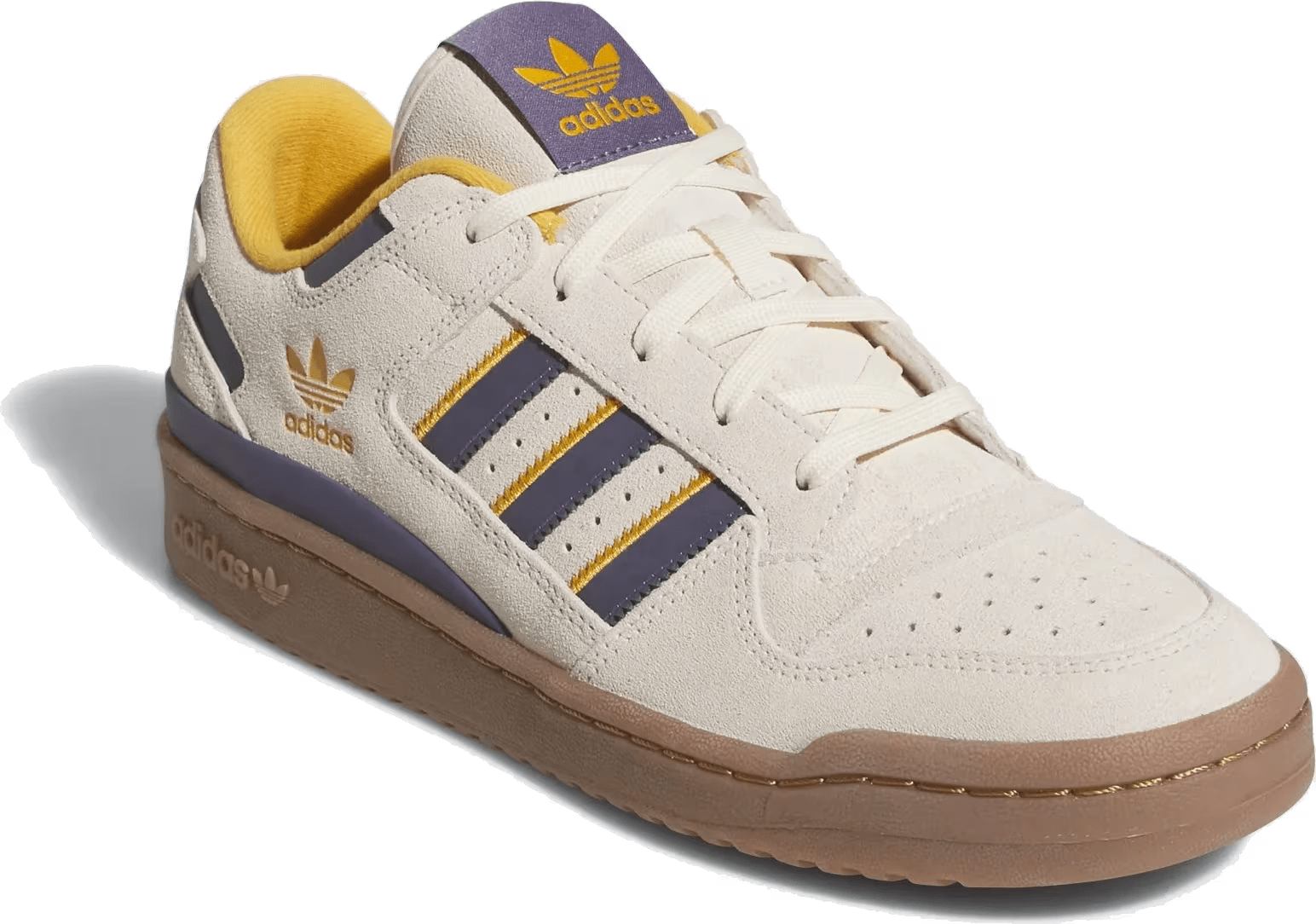 adidas Forum Low CL White Preloved Violet Yellow