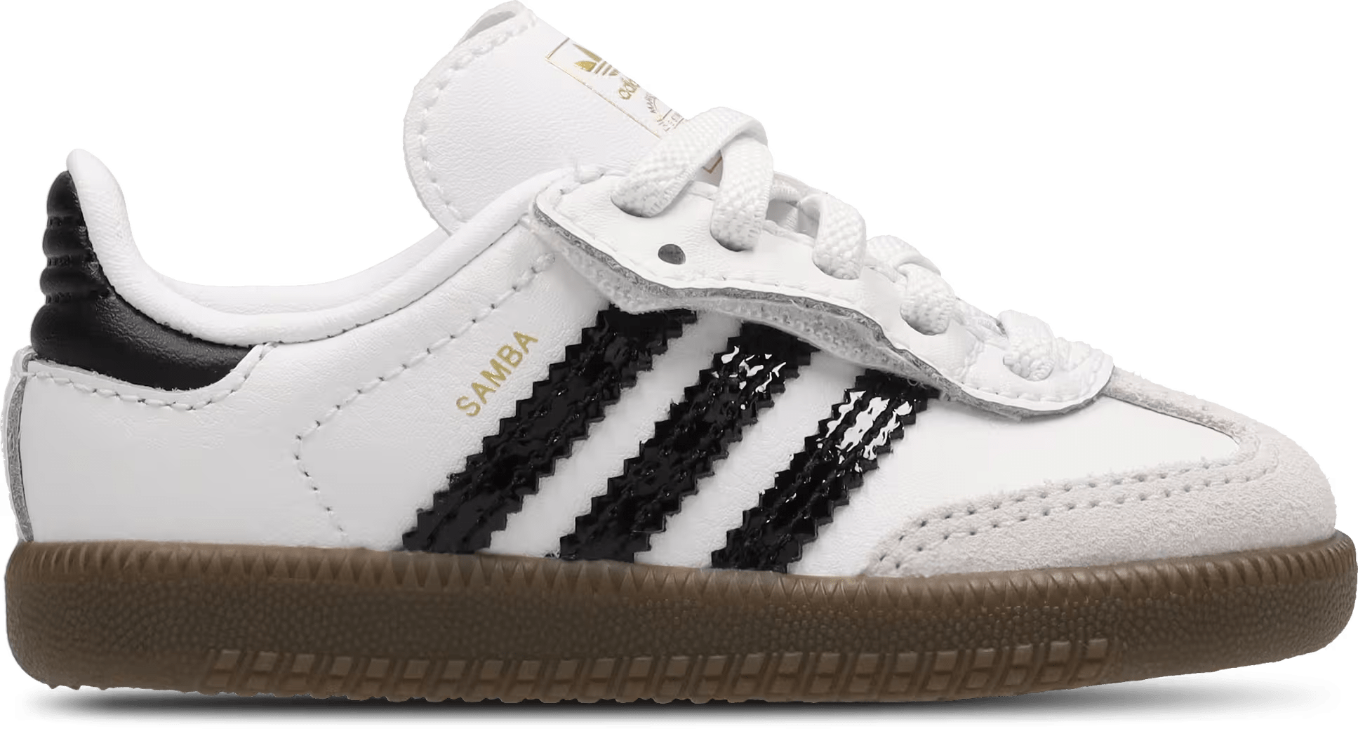 adidas Samba OG Comfort Closure White Black Patent Stripes (TD)