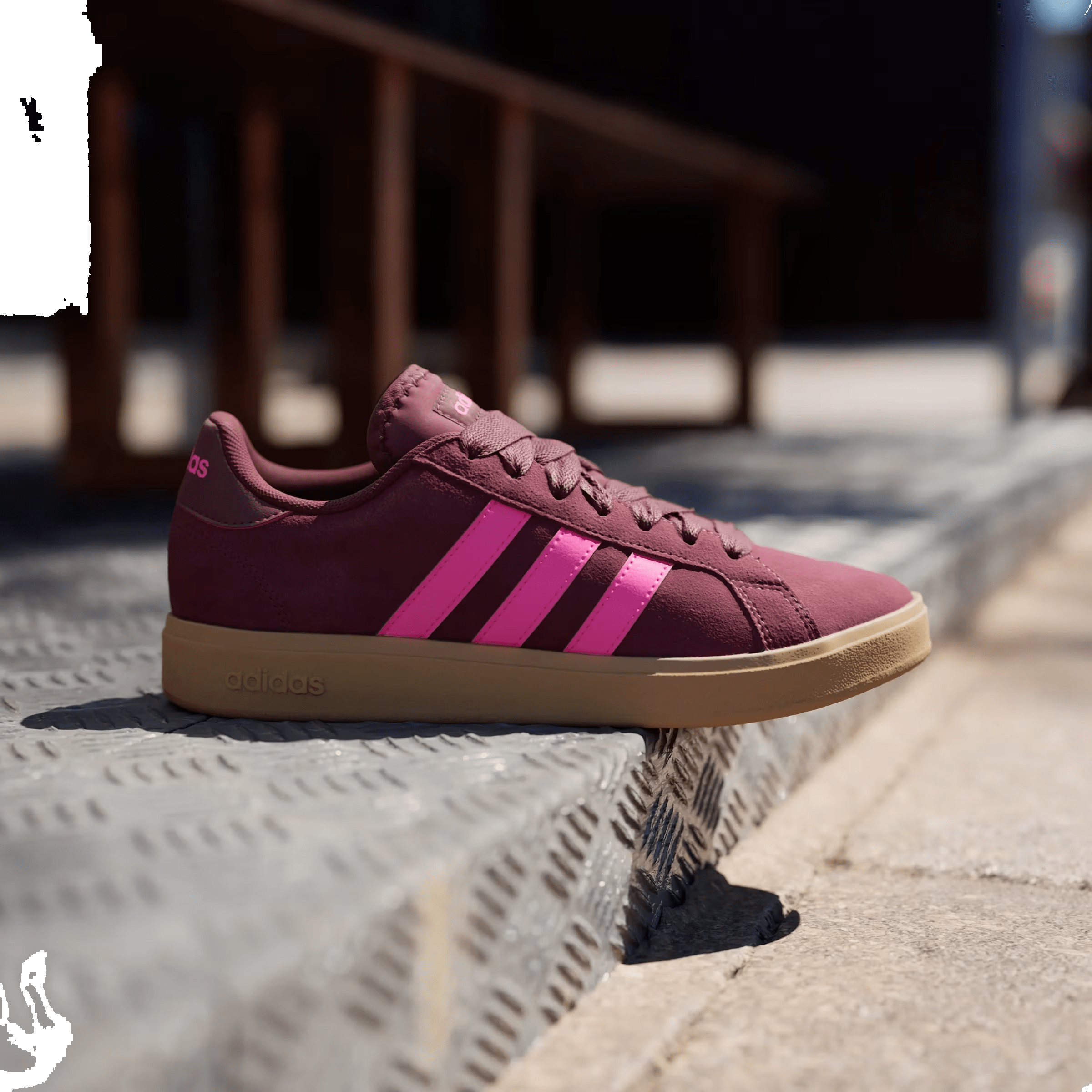 adidas Grand Court Base 00s Shadow Red Lucid Pink Gum (Women's)