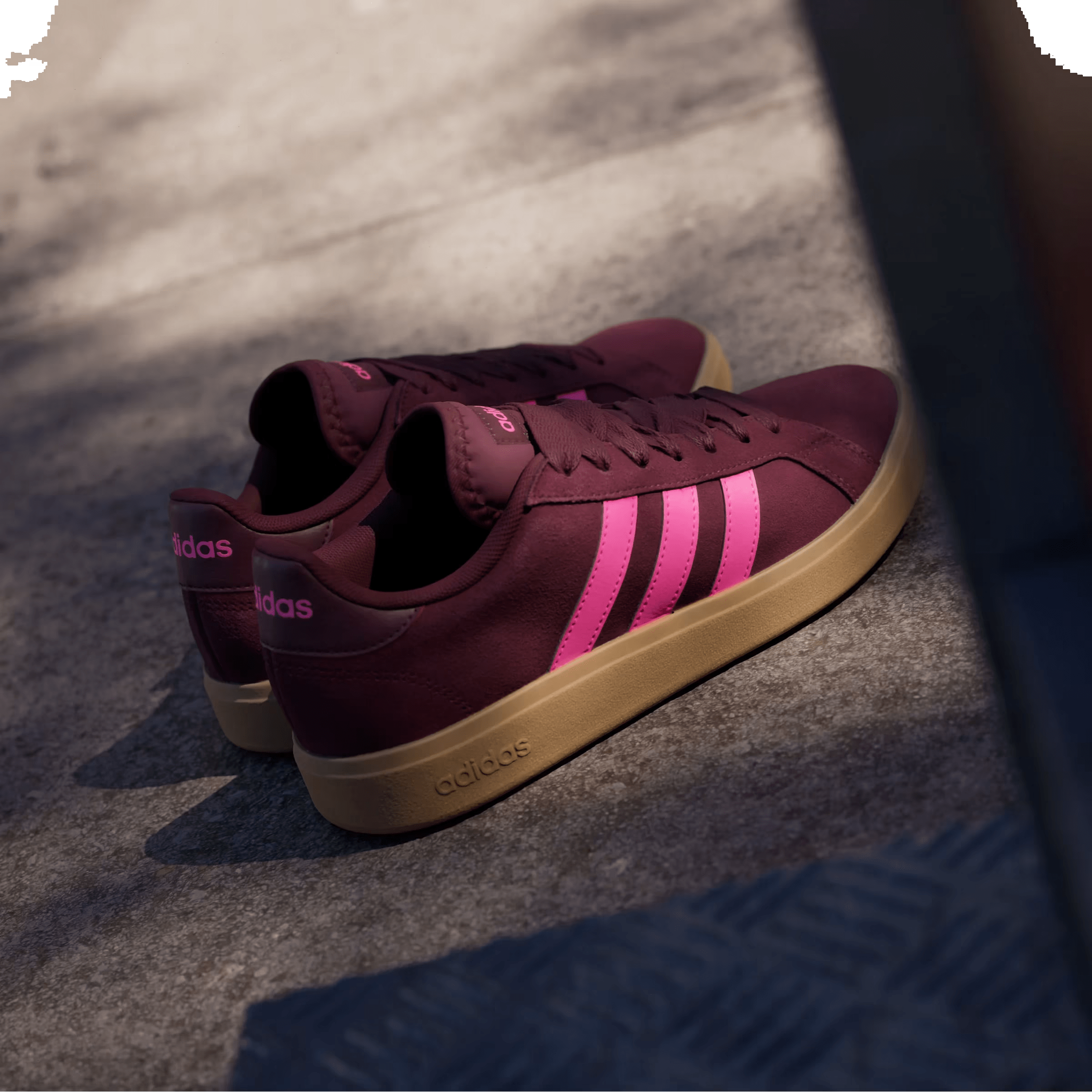 adidas Grand Court Base 00s Shadow Red Lucid Pink Gum (Women's)
