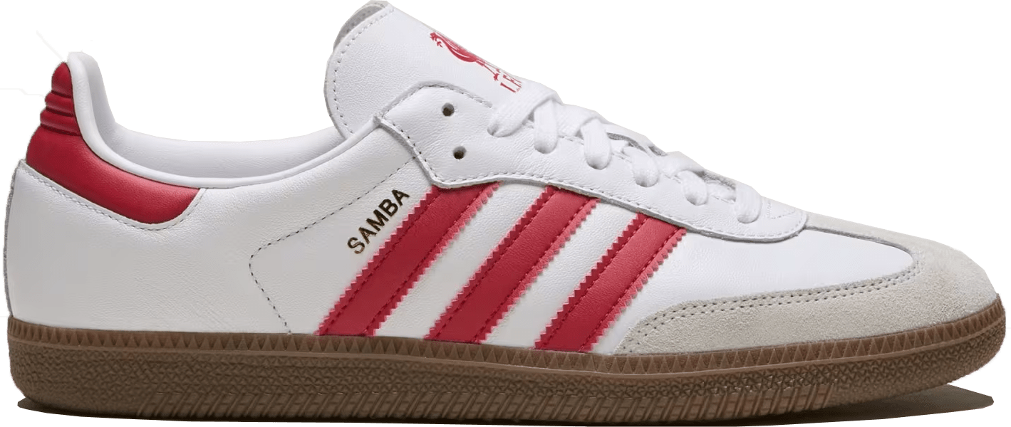 Liverpool FC x Adidas Samba "White Strawberry Red"