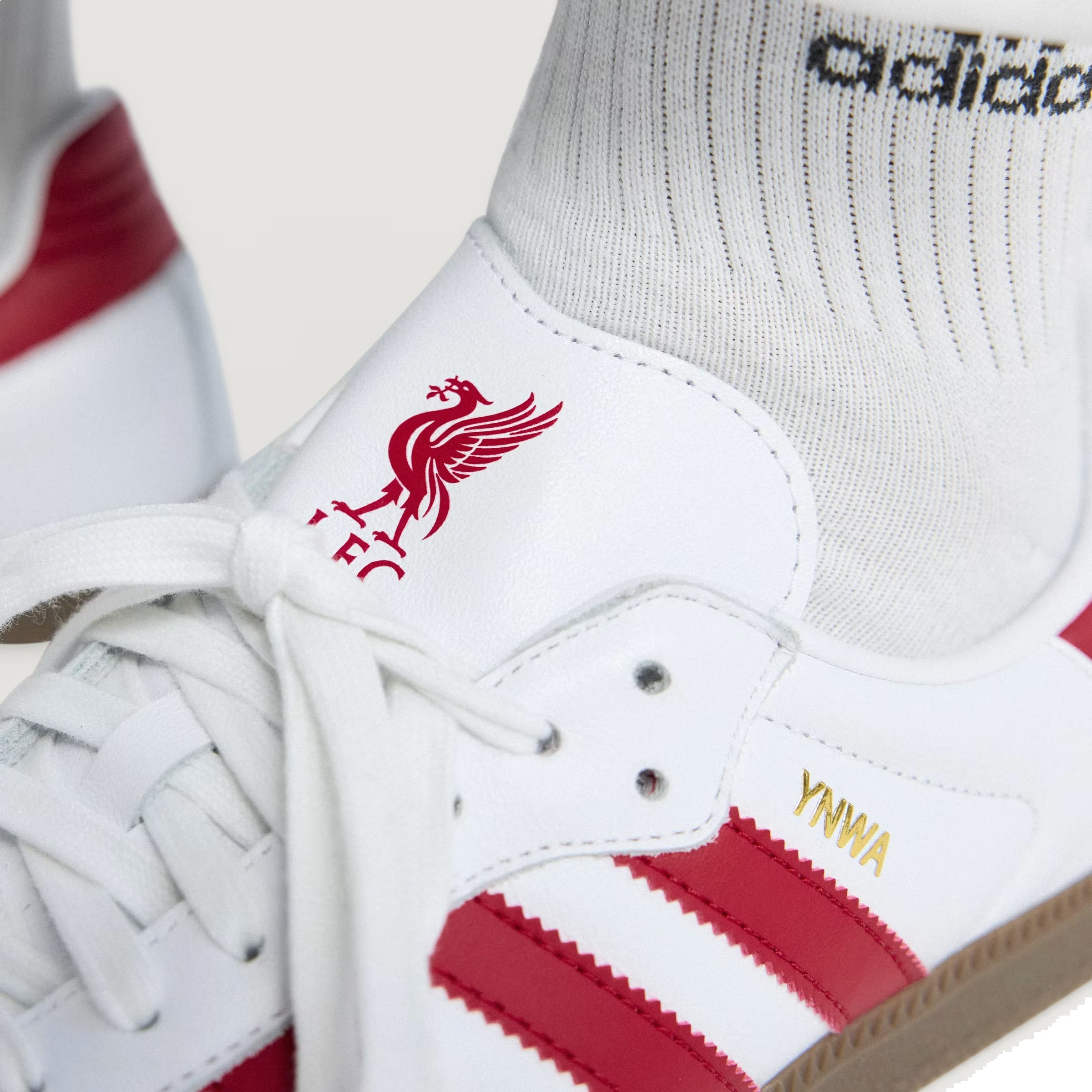 Liverpool FC x Adidas Samba "White Strawberry Red"