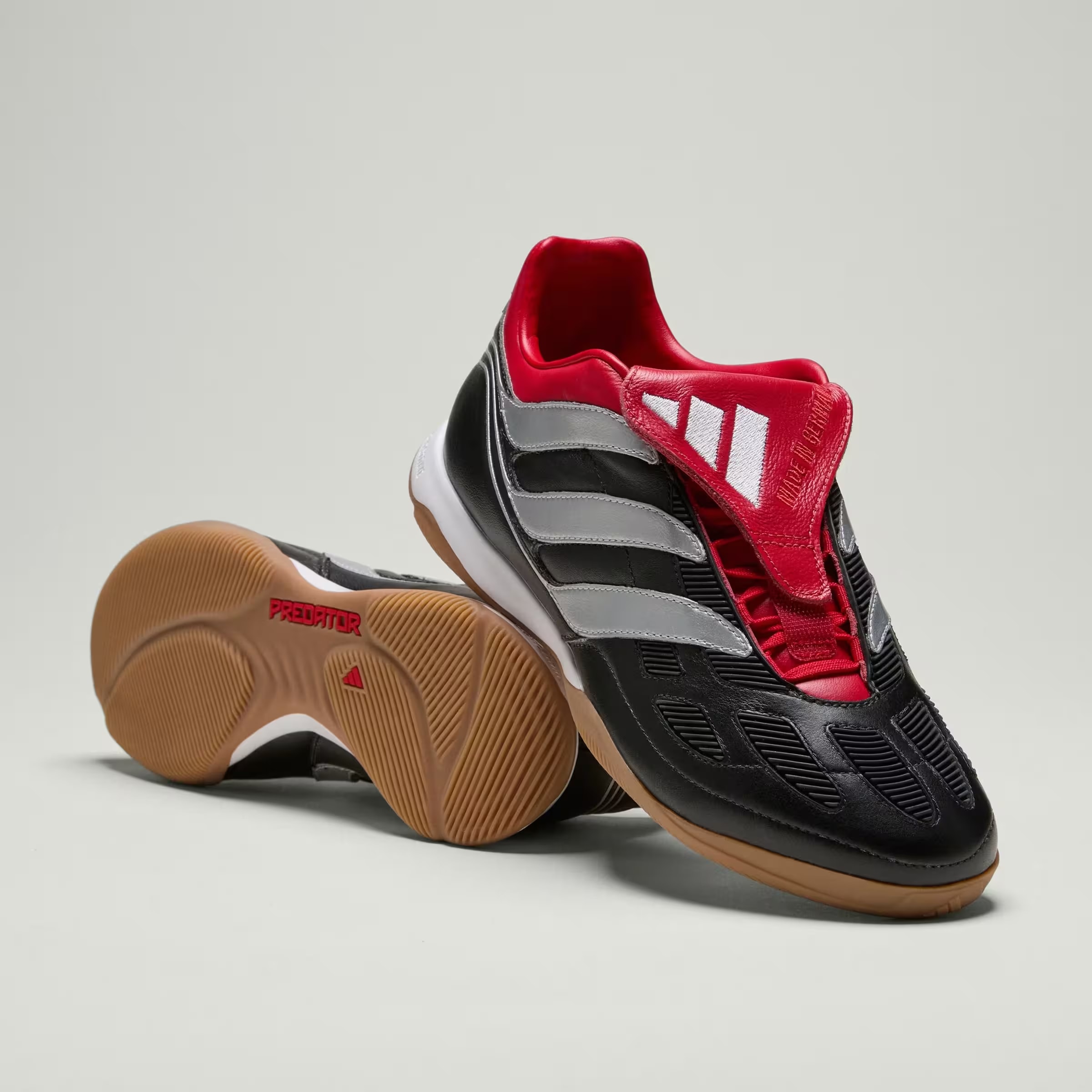 adidas Predator Precision Street Black Silver Vivid Red Made in Germany