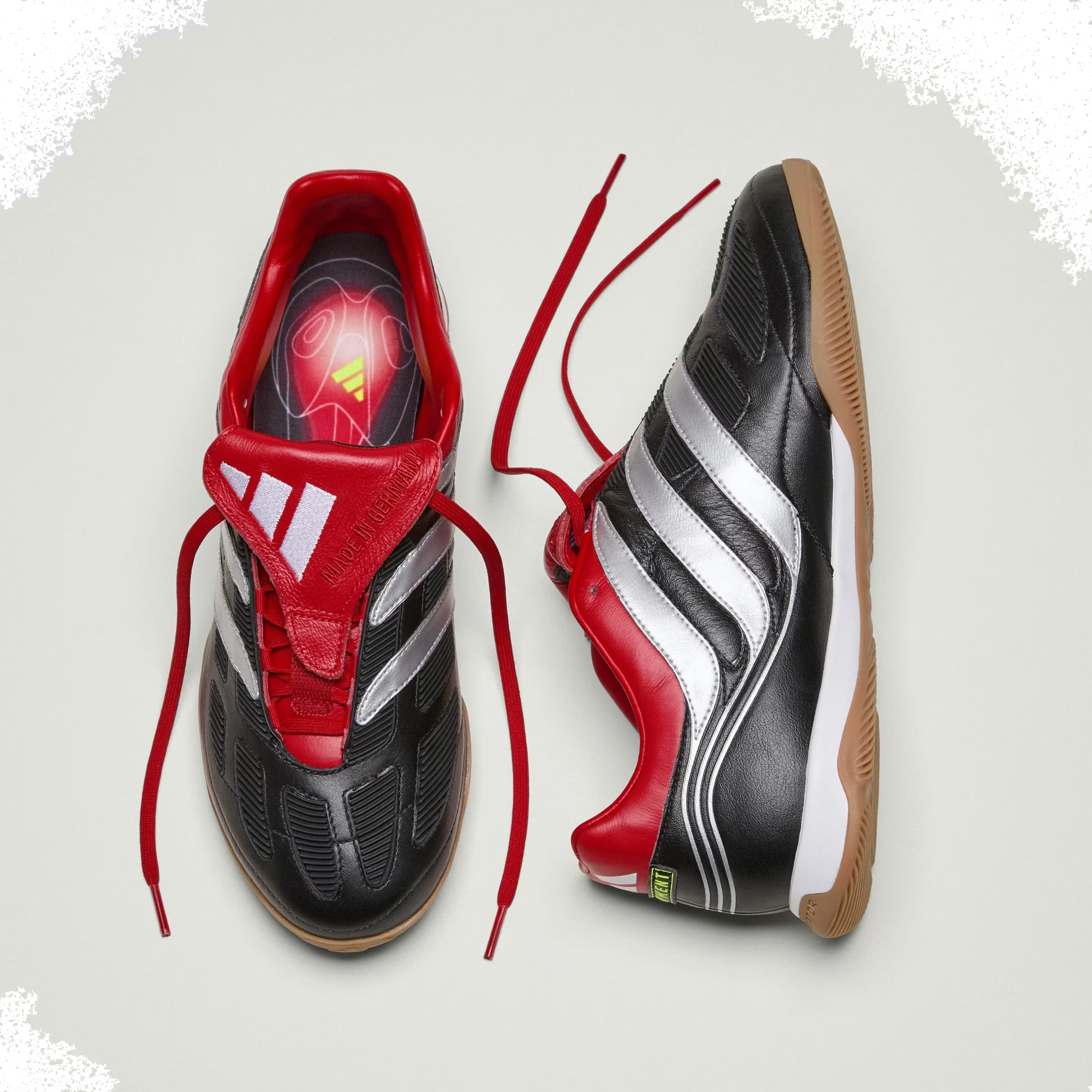 adidas Predator Precision Street Black Silver Vivid Red Made in Germany