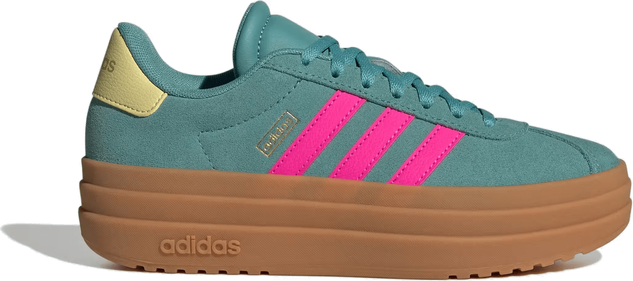 adidas VL Court Bold Powder Teal Shock Pink Powder Yellow (GS)