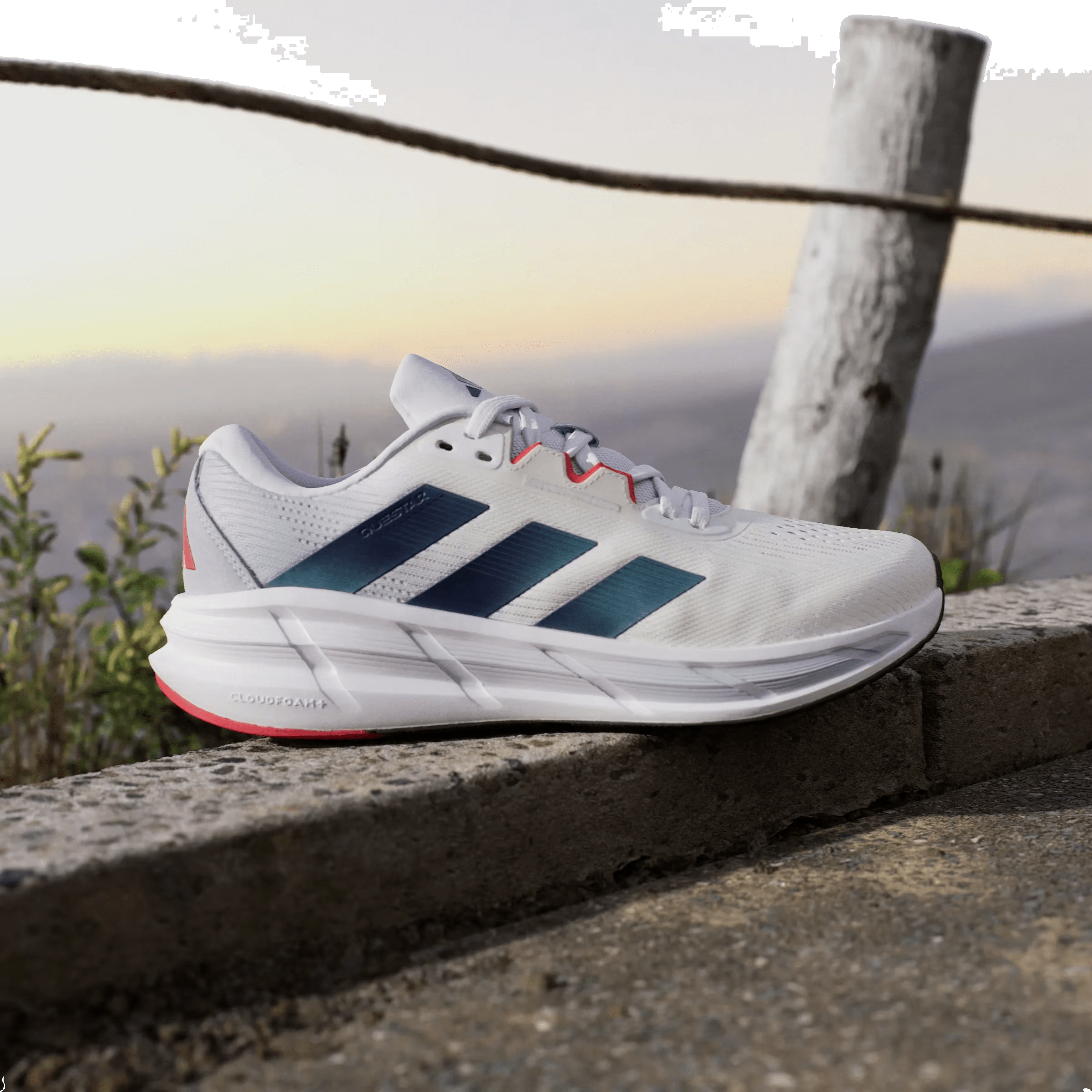 adidas Questar 3 Cloud White Core Black Pure Ruby