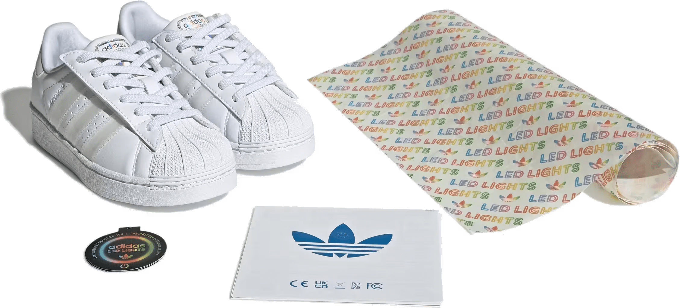 adidas Superstar LED Lights Comfort Closure Cloud White (PS)