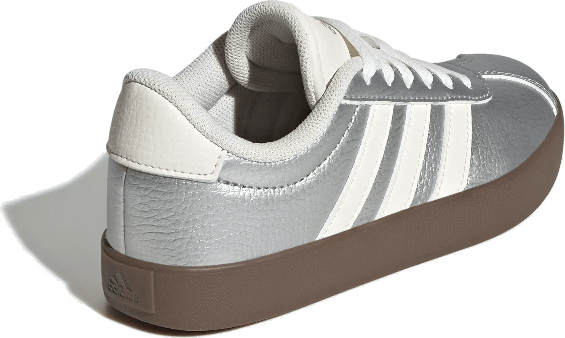 adidas VL Court 3.0 Silver Metallic Off White Gum (GS)