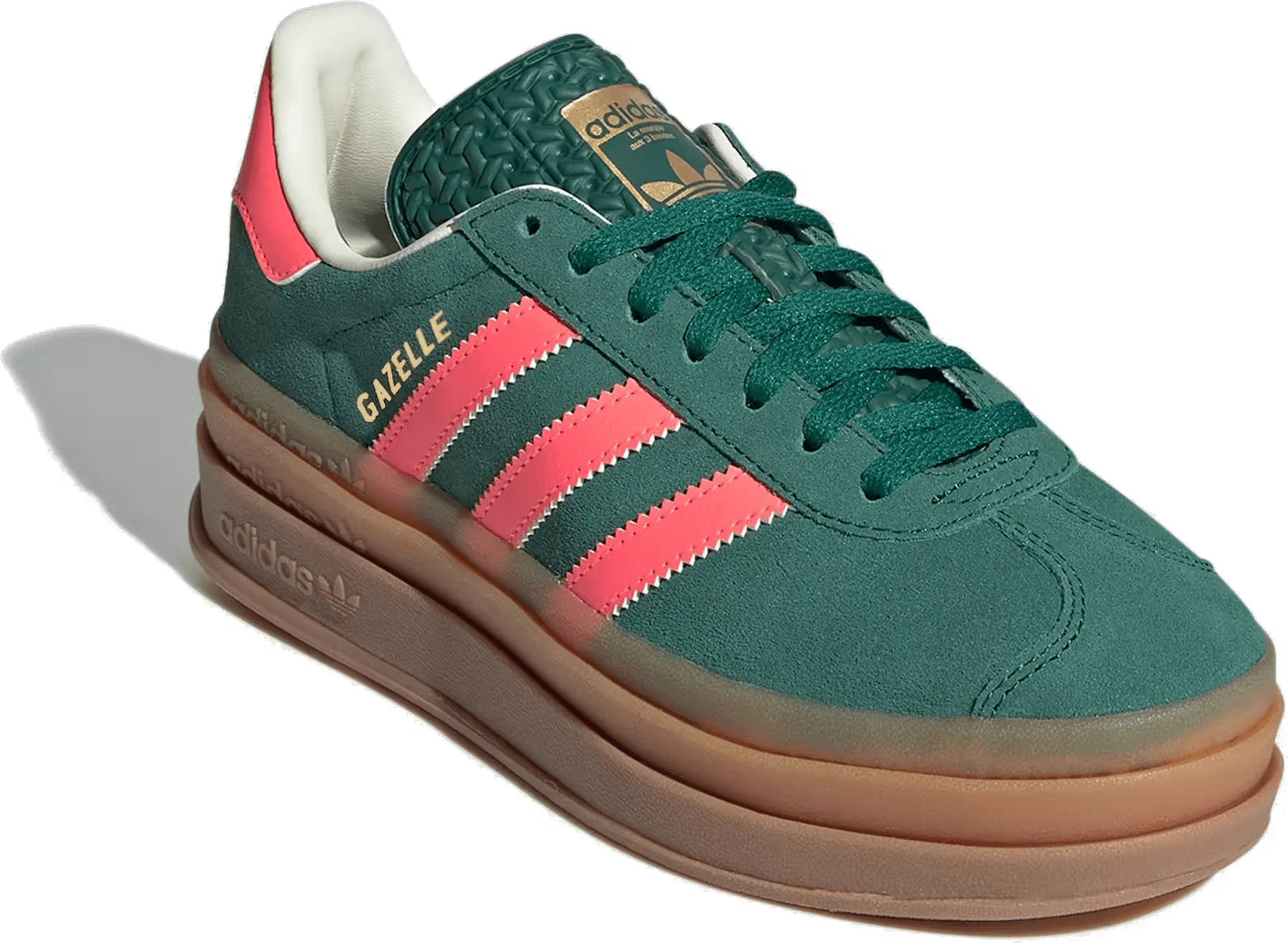adidas Gazelle Bold Collegiate Green Signal Coral Cream White (GS)