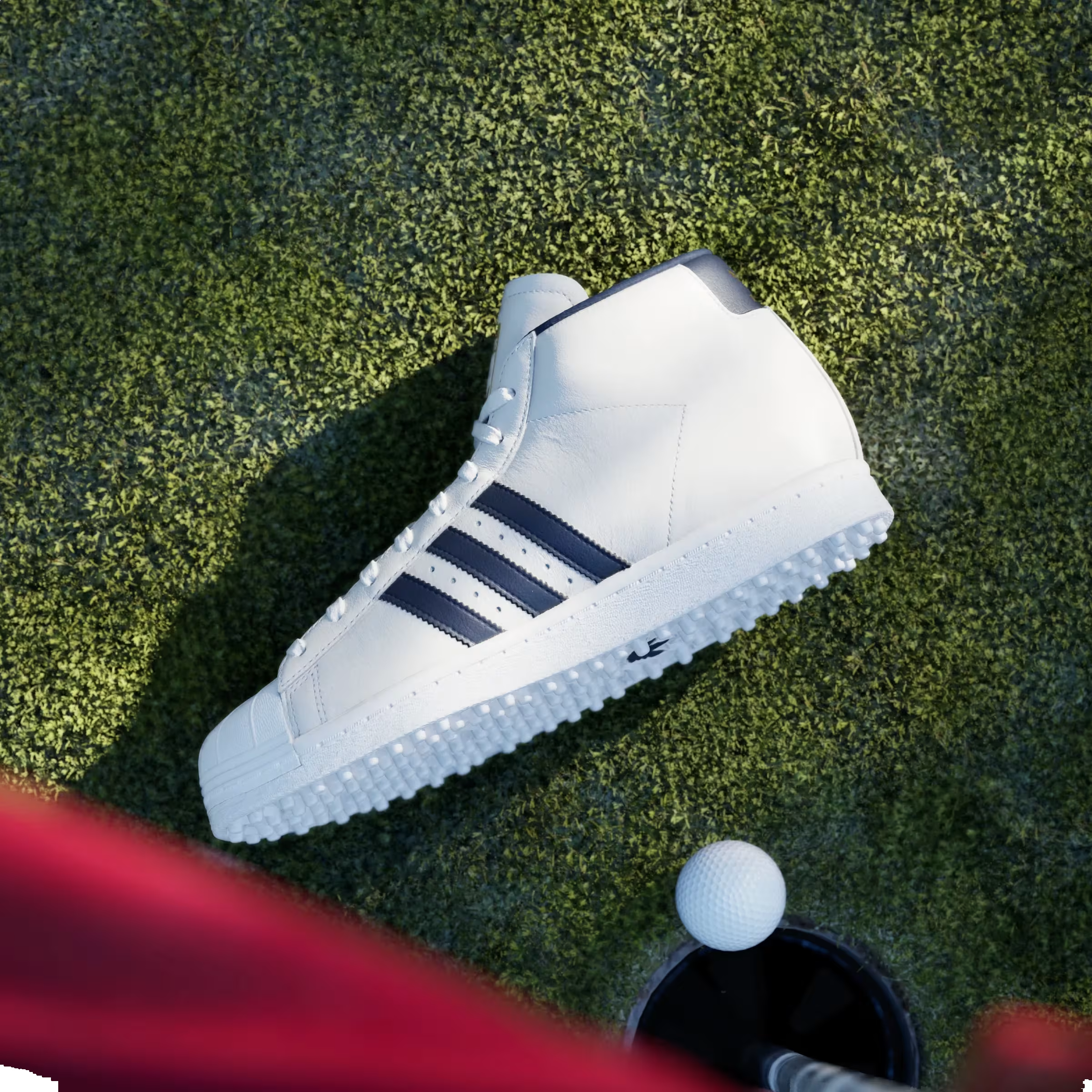 adidas Pro Model Midcut Spikeless Golf Chalk White Night Indigo