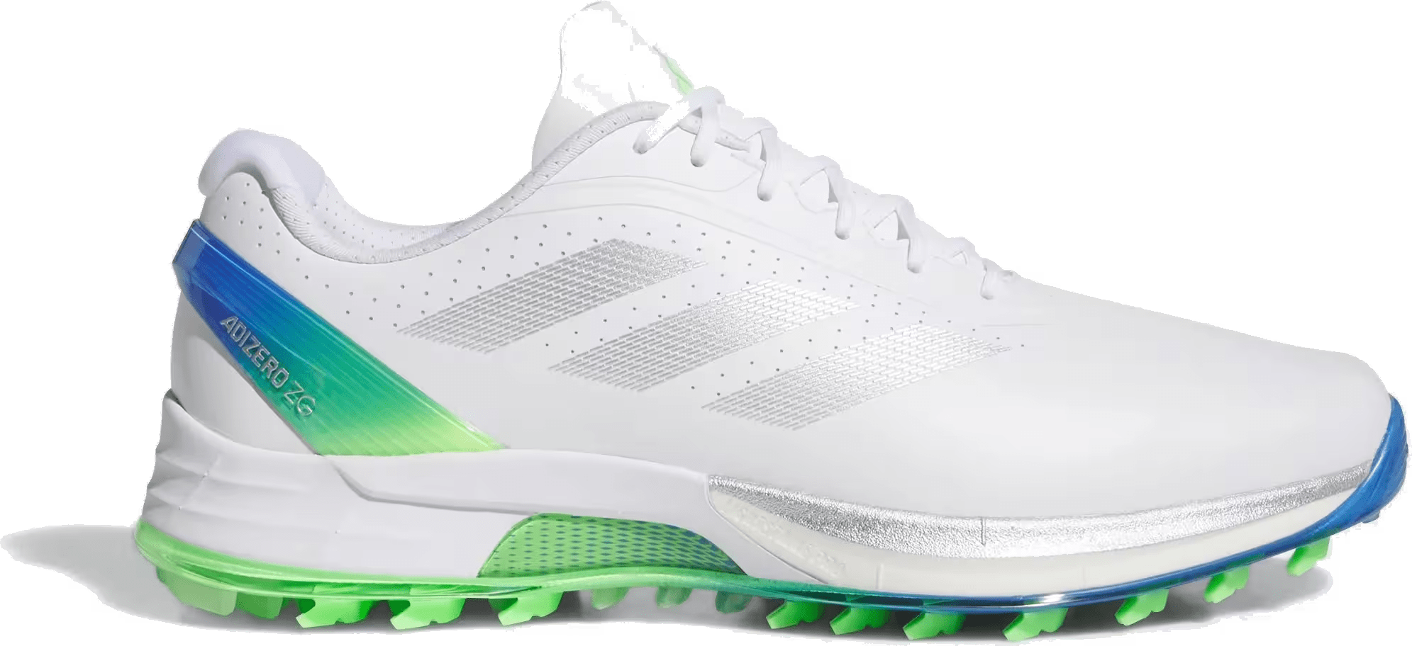 adidas Adizero ZG Spikeless Golf Cloud White Silver Metallic Lime Burst
