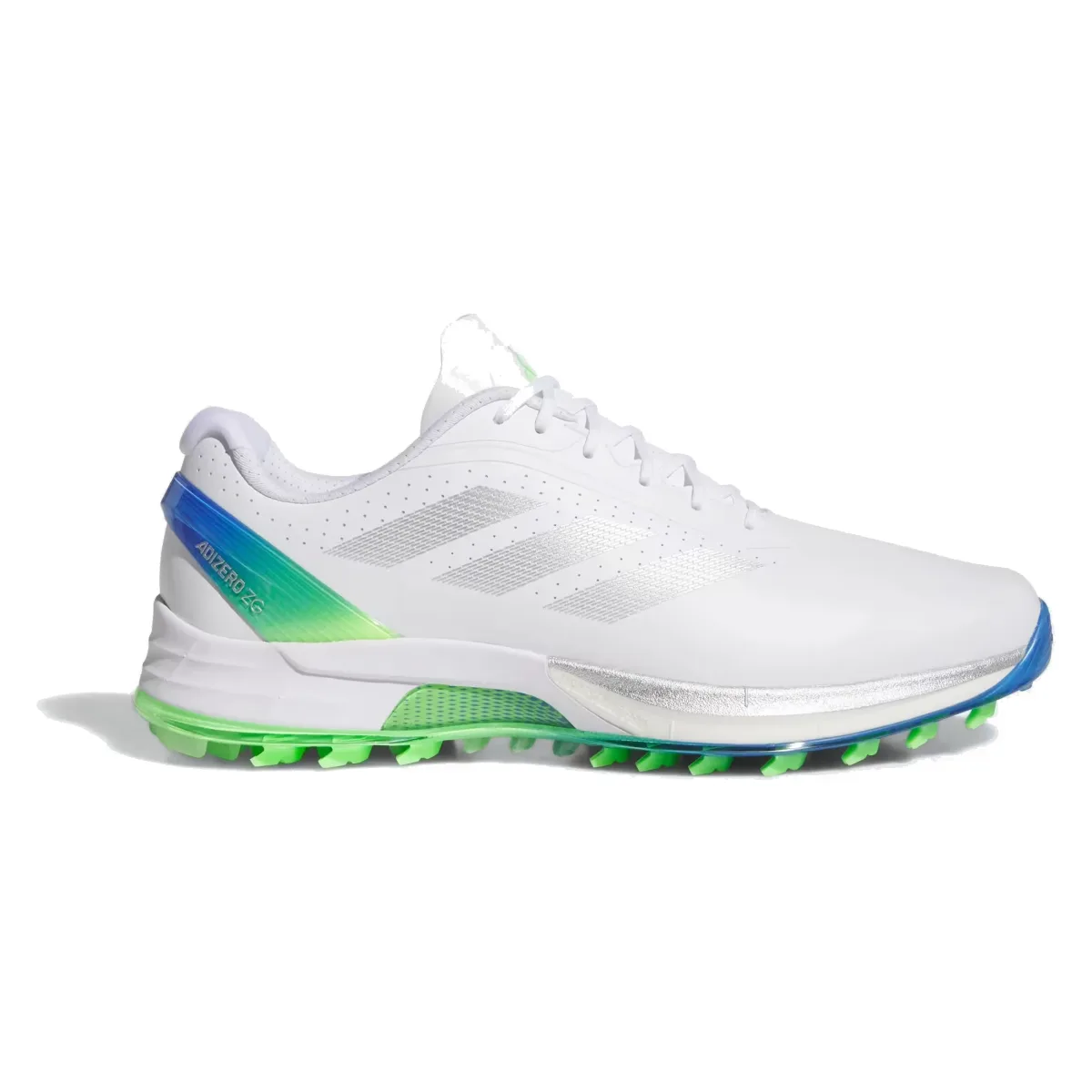 adidas Adizero ZG Spikeless Golf Cloud White Silver Metallic Lime Burst