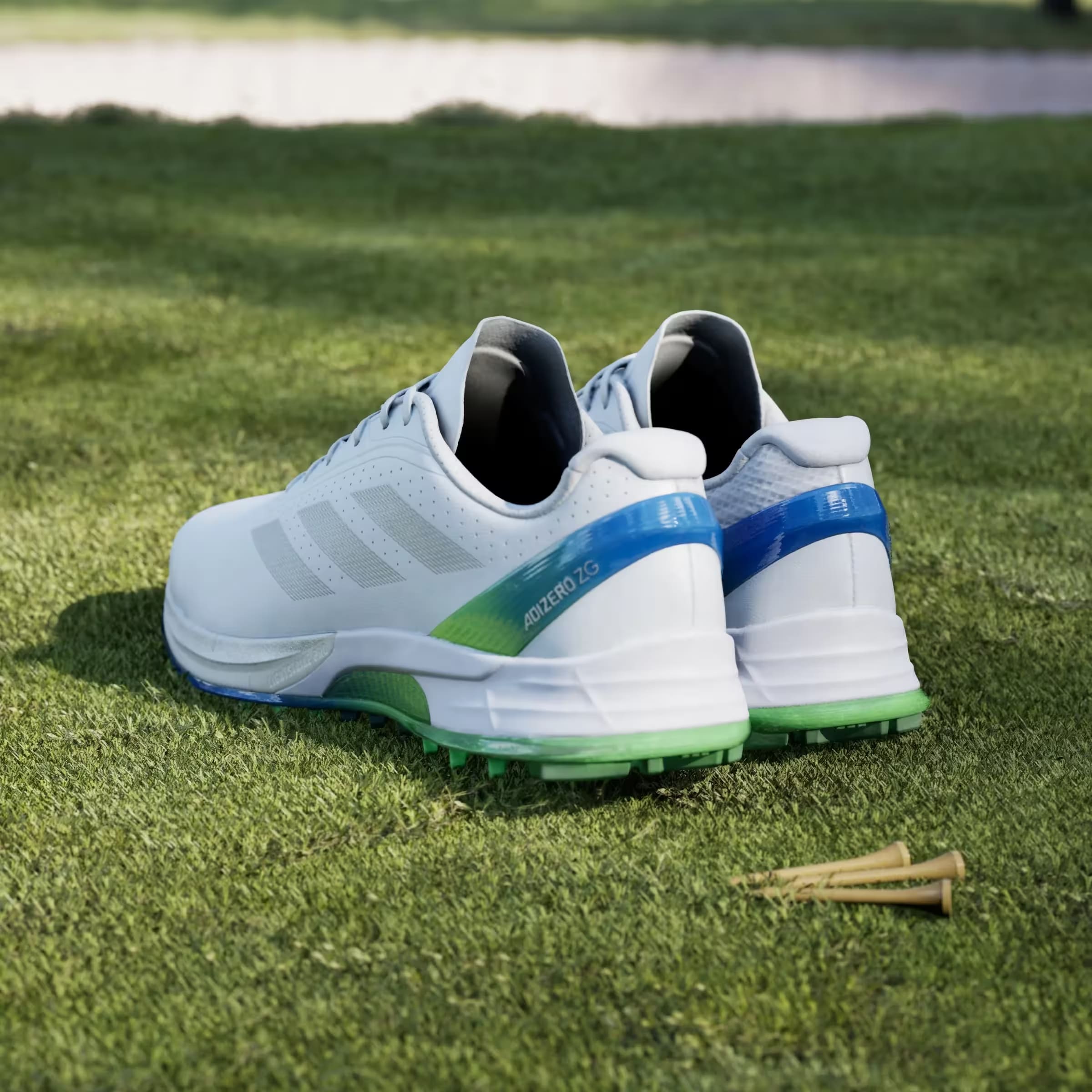 adidas Adizero ZG Spikeless Golf Cloud White Silver Metallic Lime Burst