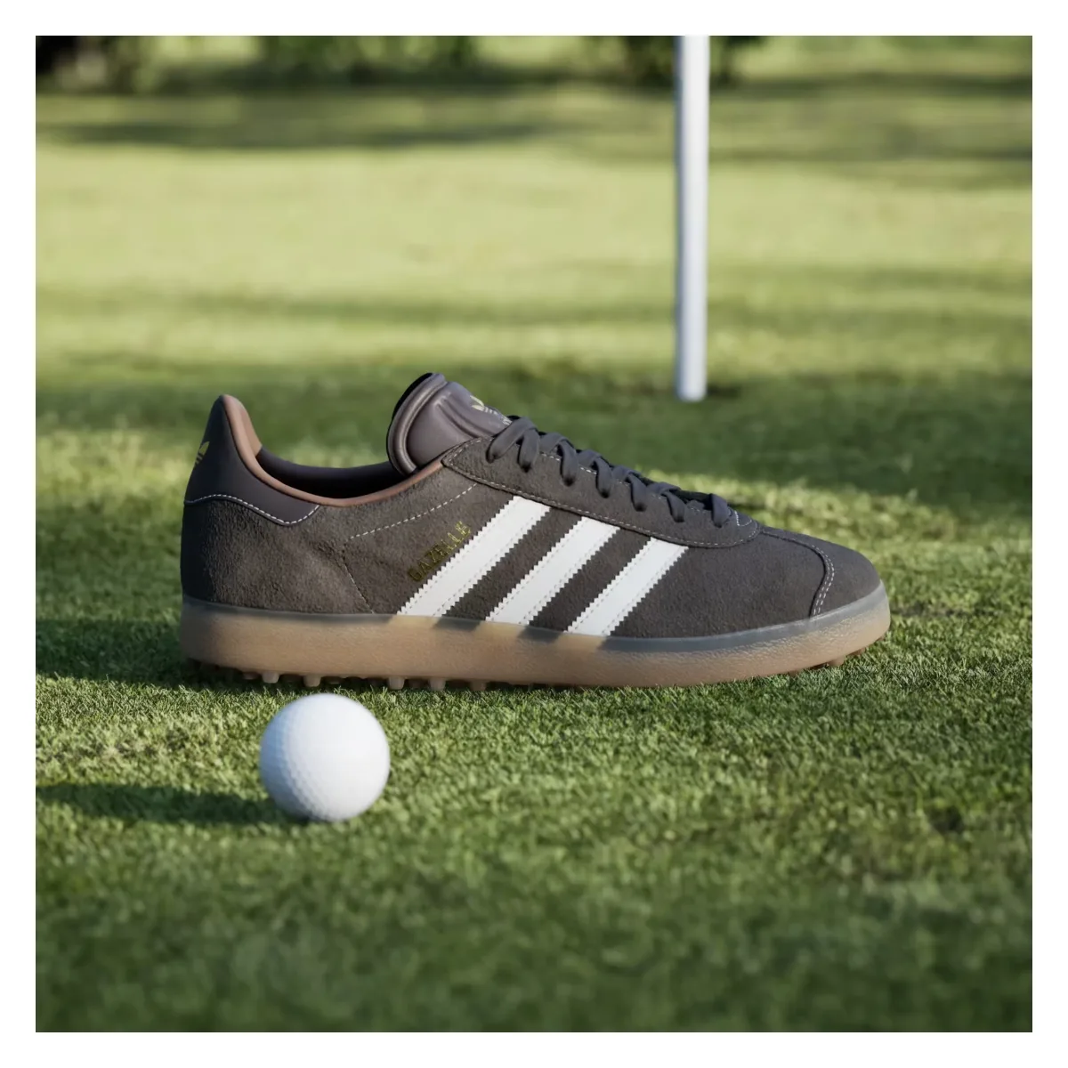 Adidas Gazelle Spikeless Golf "Dark Brown"